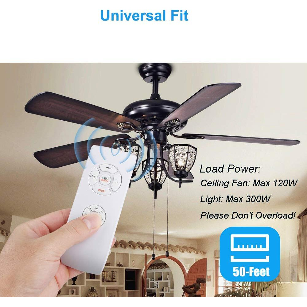 Universal Ceiling Fan Remote Control Kit  3-In-1 Ceiling Fan Light Timing & Speed Remote  For Hunter/Harbor Breeze/Westinghouse/Honeywell/Other Ceiling Fan Lamp