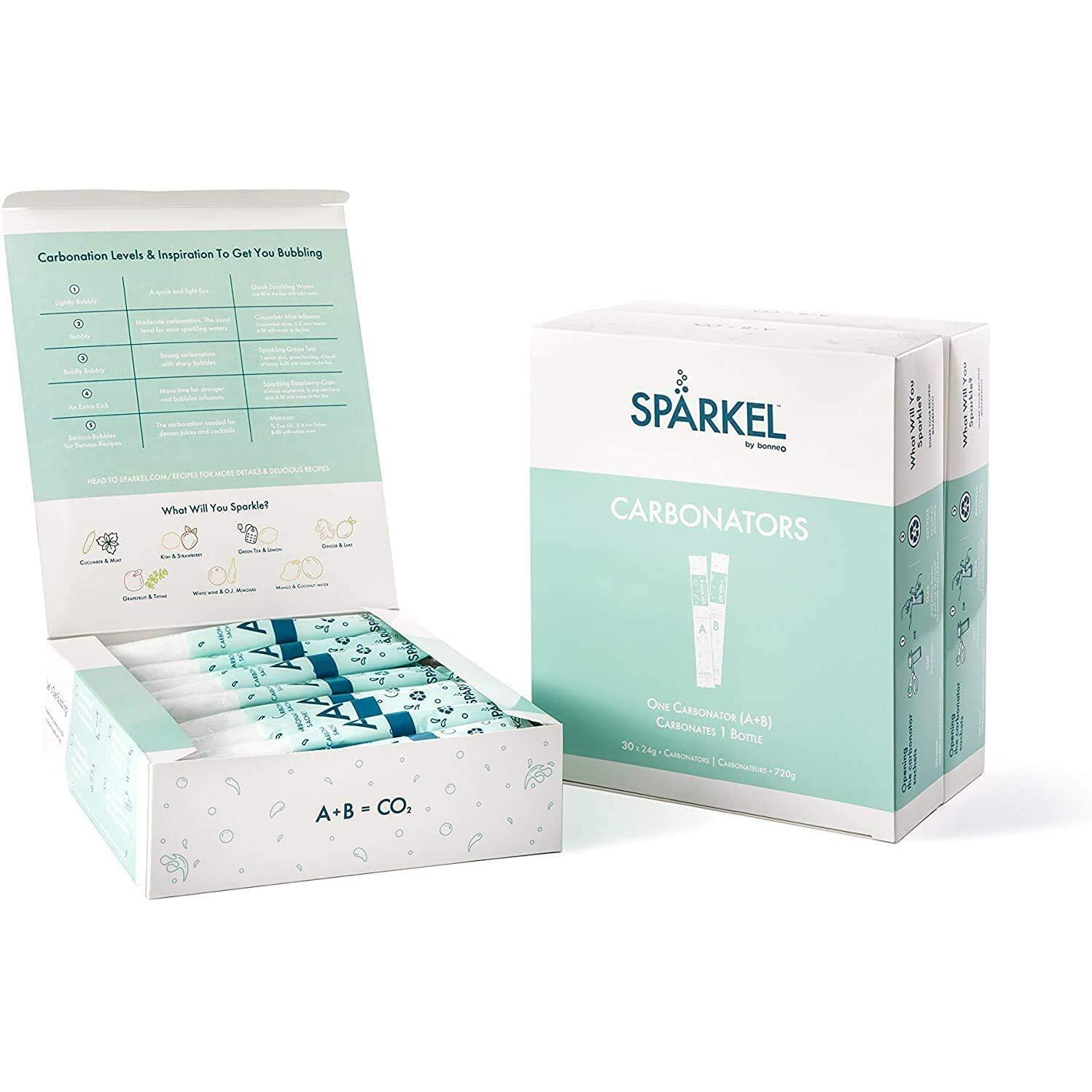 Sprkel Carbonator 90-Pack (3 X Carbonator 30-Packs) - For Sprkel Beverage System Sparkling Water And Soda Maker