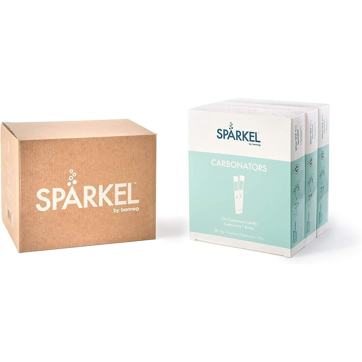 Sprkel Carbonator 90-Pack (3 X Carbonator 30-Packs) - For Sprkel Beverage System Sparkling Water And Soda Maker