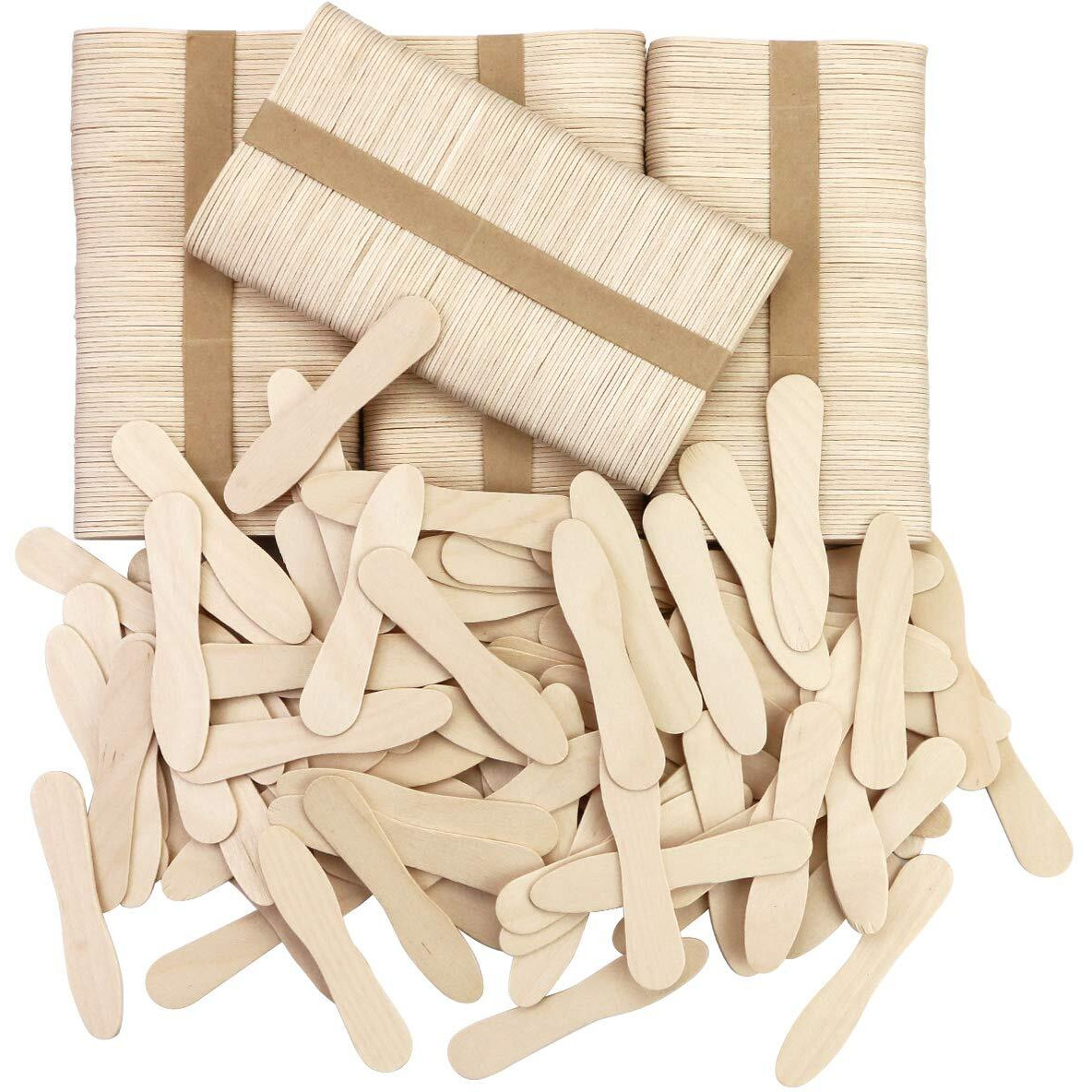 Czwestc Wooden Ice Cream Spoons  Mini Disposable Tasting Spoons Wooden  Small Dessert Spoons  Mini Spoons For Crafts  Tasting  Sampling (3 Inch) (500)