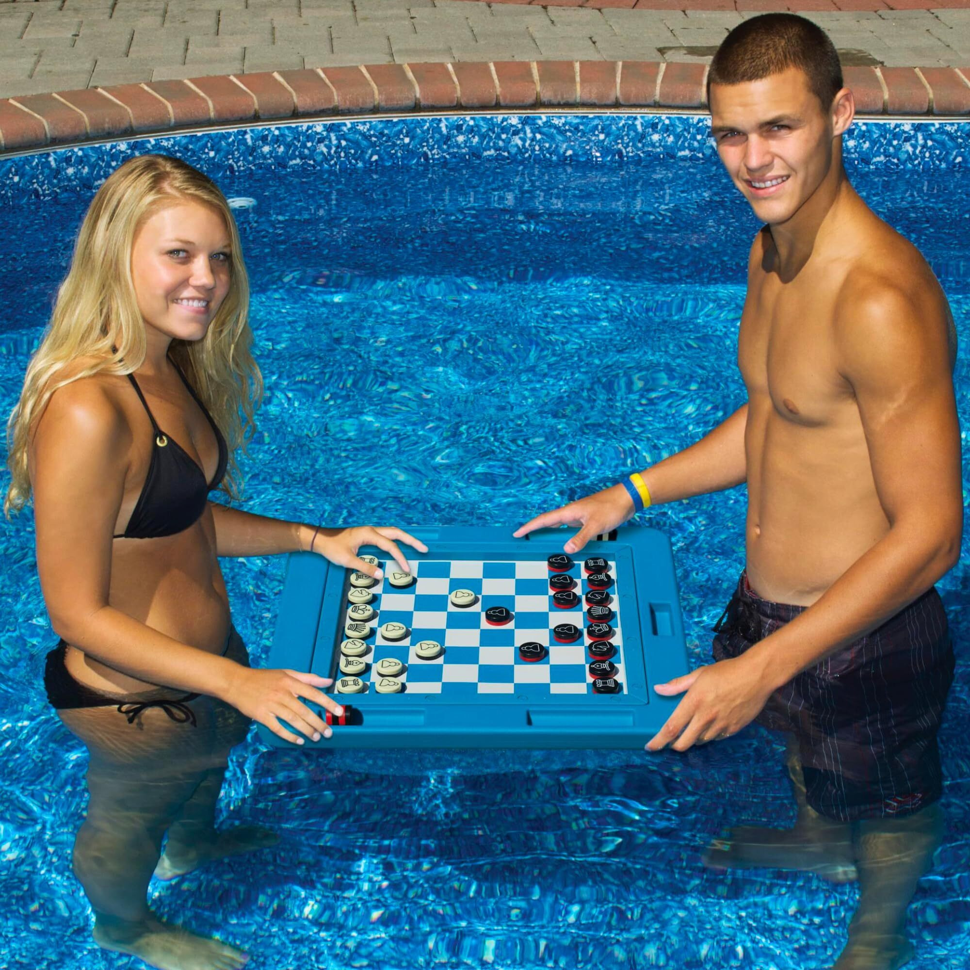 Swimline Floating Multi-Game Gameboard For 2-4 Players   Blue