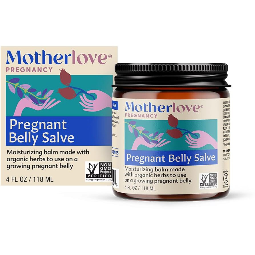 Motherlove Pregnant Belly Salve (4 Oz) Moisturizing Balm To Use On Growing Belly-Non-Gmo & Organic Herbs