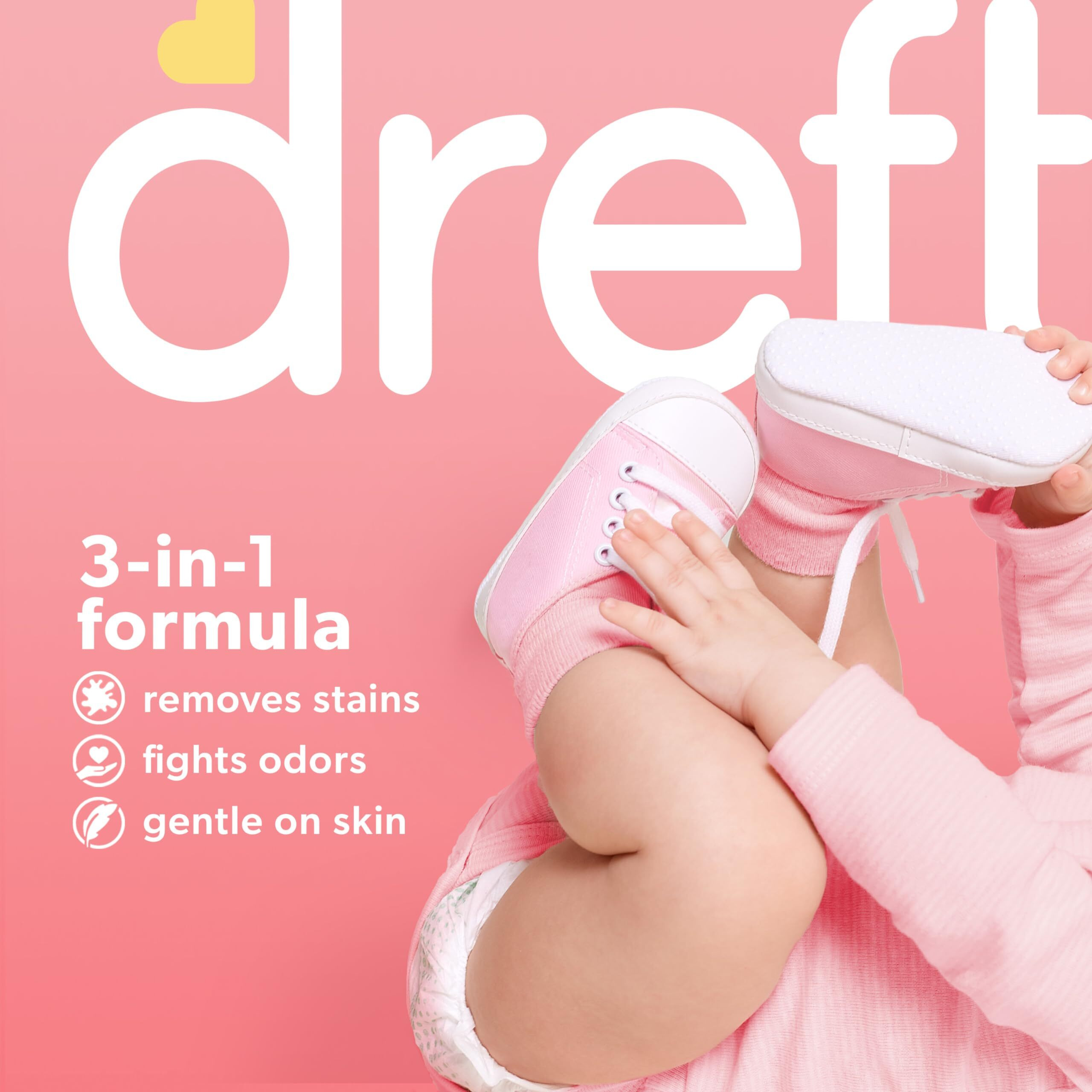 Dreft Newborn Baby Liquid Laundry Detergent  Gentle On Sensitive Skin  He Compatible  2 Pack  32 Loads Each