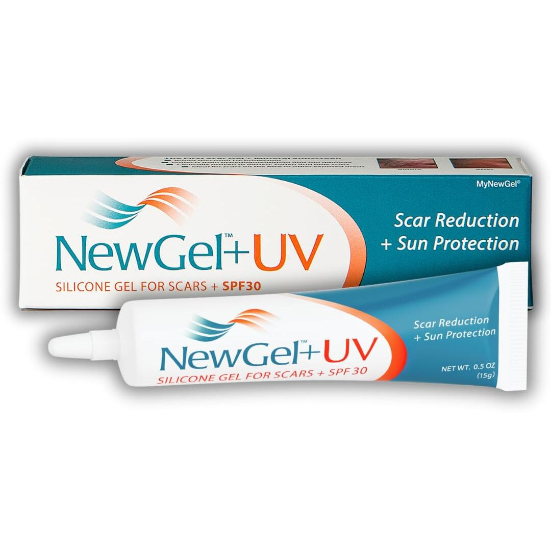 Newgel+Uv Advanced Silicone Scar Gel For Old And New Scars With Spf30 Mineral Sunscreen  Ideal For Facial Scars Exposed To Sun. 15G (0.5 Oz)