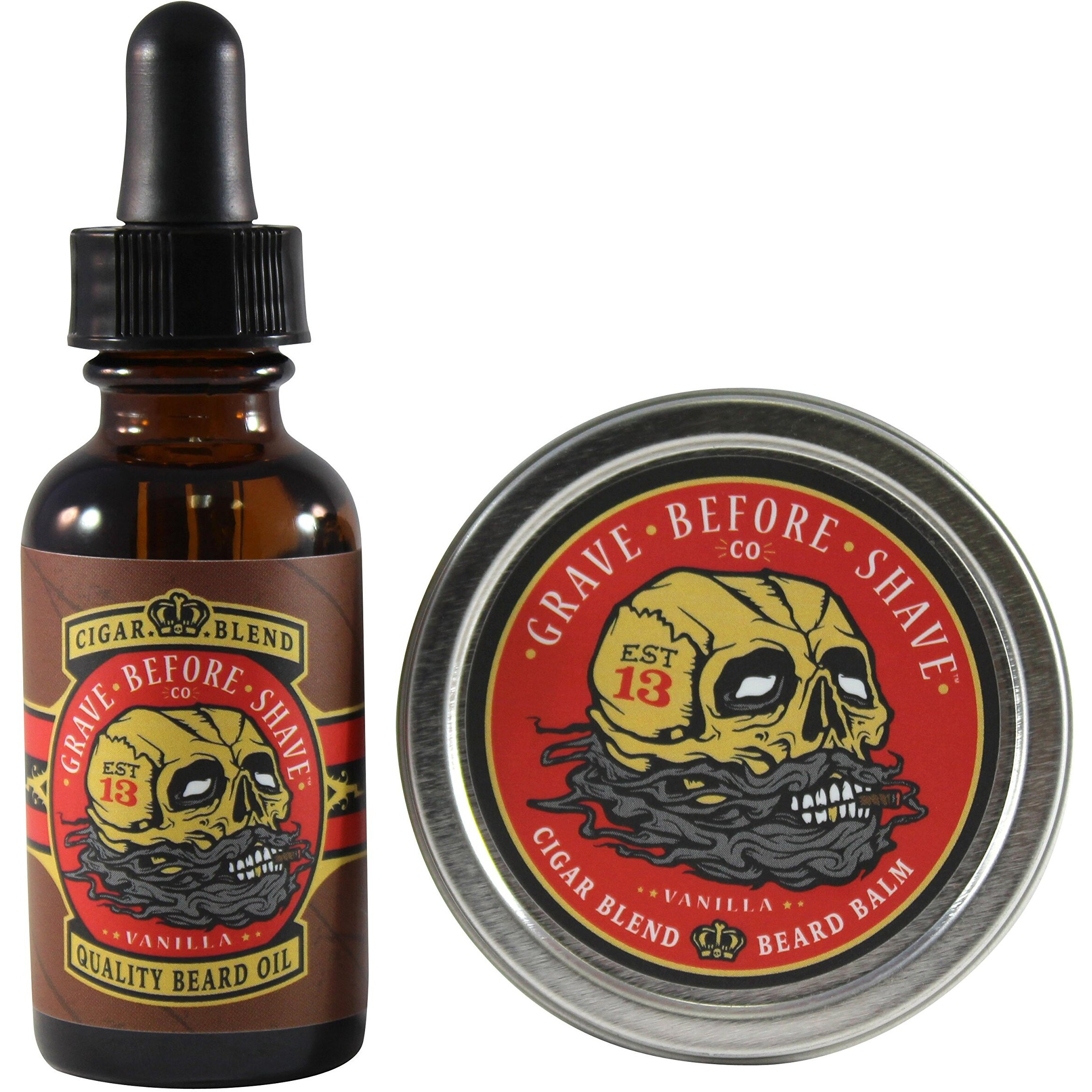 Grave Before Shave Cigar Blend Beard Pack (Cigar/Vanilla Scent)