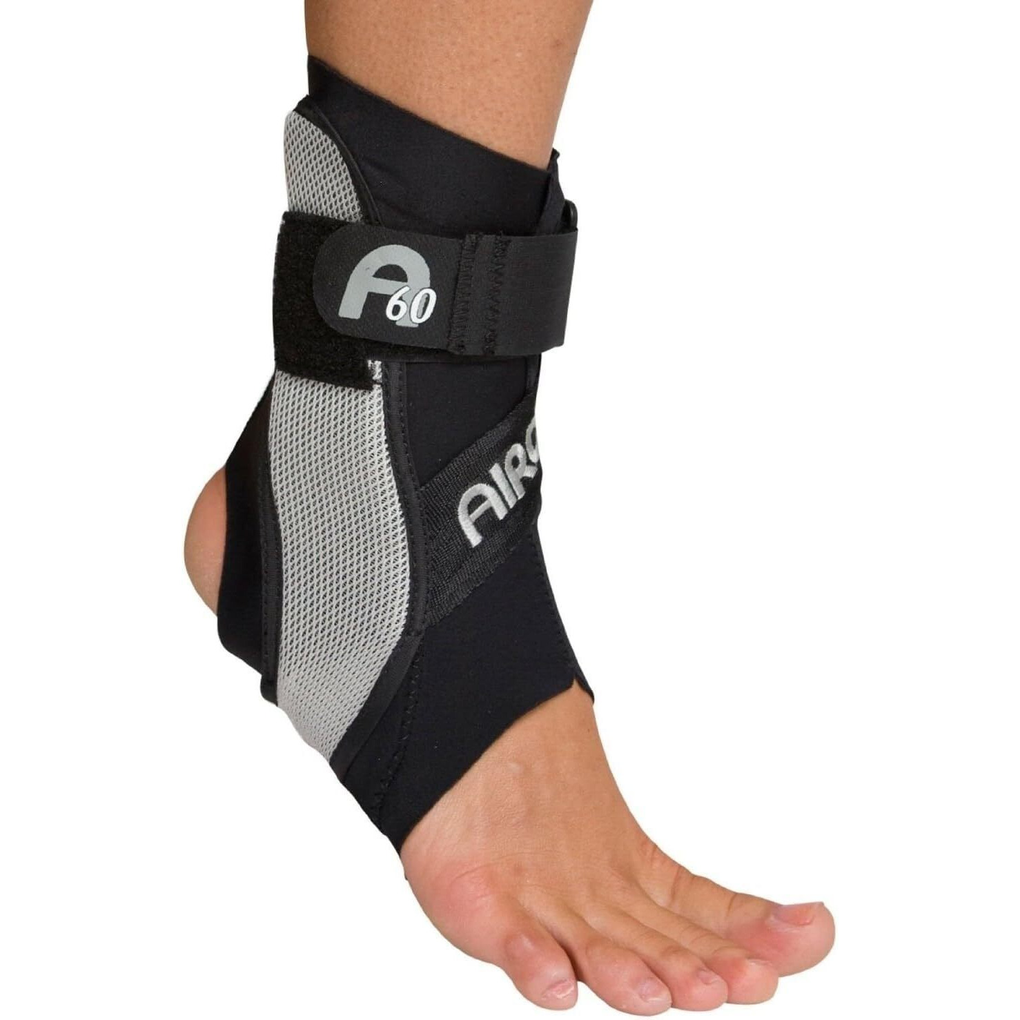 Aircast A60 Ankle Support Brace  Left Foot  Black  Medium (Shoe Size Men's 7.5-11.5 / Women's 9-13)