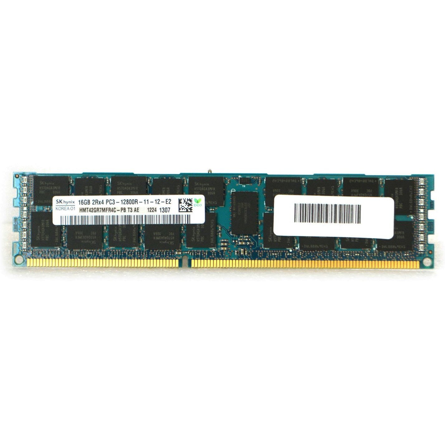 Hynix 16Gb Ddr3 Pc3-12800 1600Mhz Ecc Registered Cl11 1.5V Quad Rank 240Pins Standard Dimm Memory P/N Hmt42Gr7Mfr4C-Pb