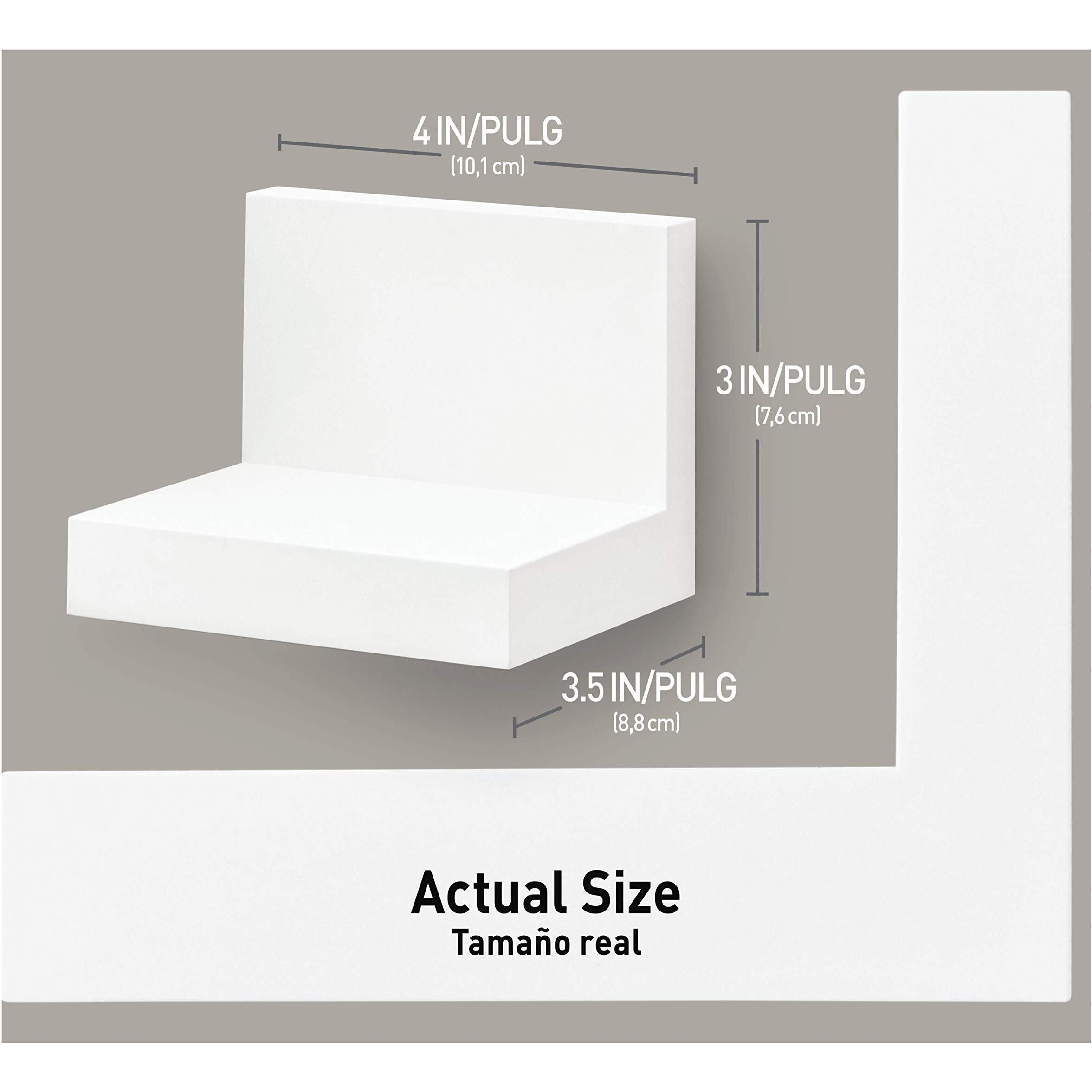 Command Display Ledges  Holds Up To 2 Lb  Quartz  2 Ledges With 8 Medium Command Strips  Damage Free Hanging Floating Shelf With Adhesive Strips  Personalize Living Room  Bedroom  Kids Room Or Office