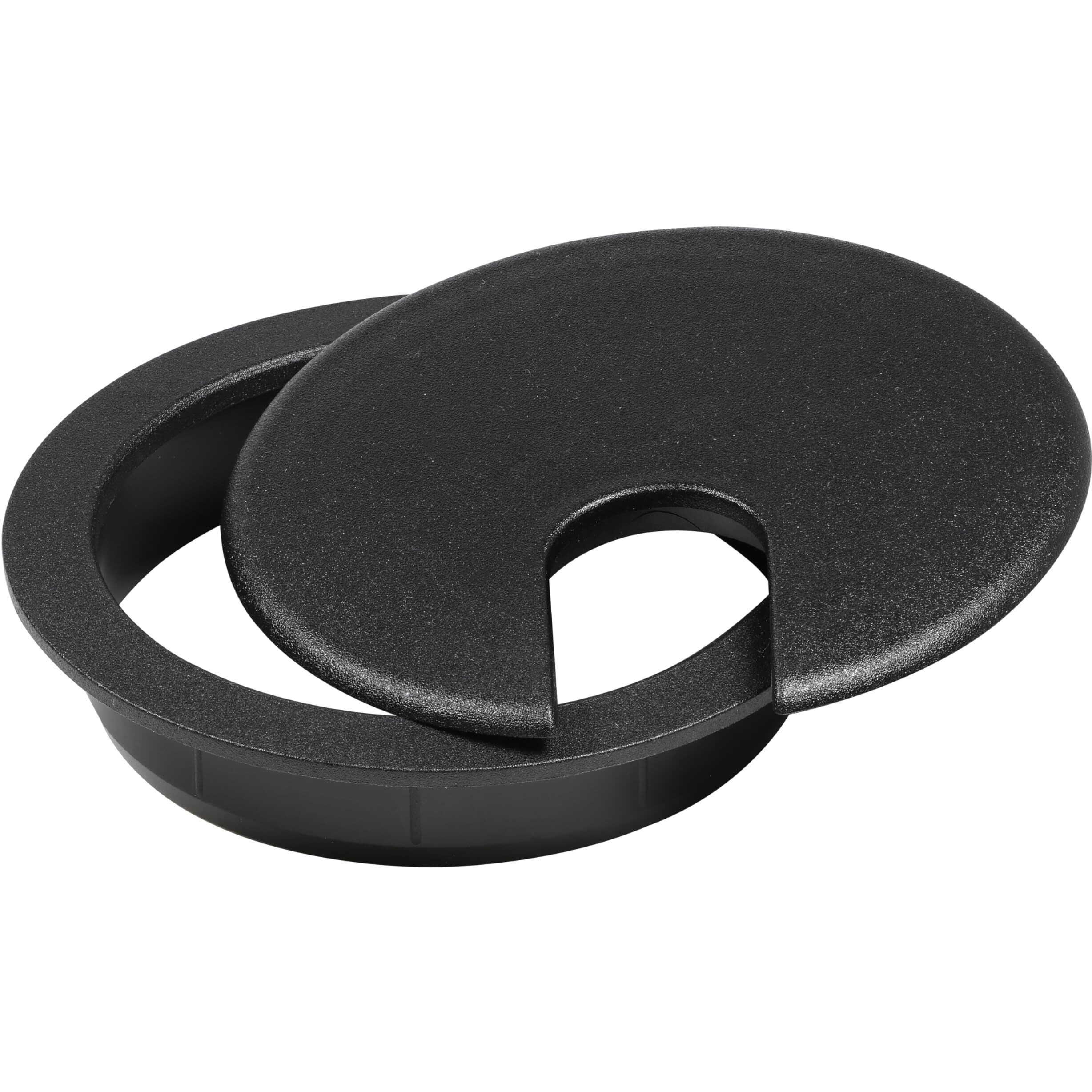 5 Pack Rok Hardware 3"" (76Mm) Black Round Computer Desk Table Port Wire Cable Cord Organizer Hole Cover Grommet  Rokrg3Blk