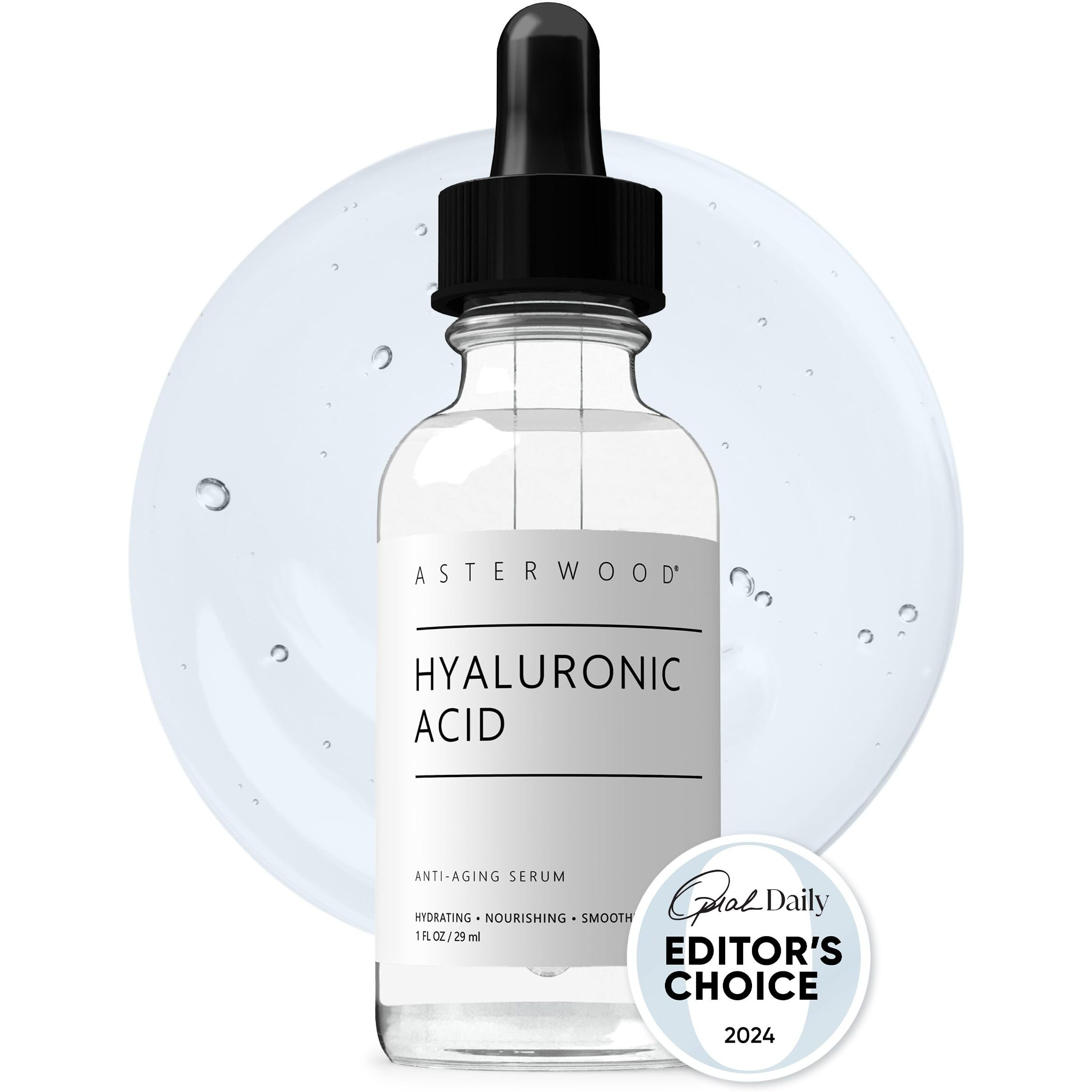 Asterwood Pure Hyaluronic Acid Serum For Face - Plumping  Anti-Aging & Hydrating - Fragrance-Free  Pairs Well With Vitamin C Face Serum & Hylunaric Acid Moisturizer  29Ml/1 Oz