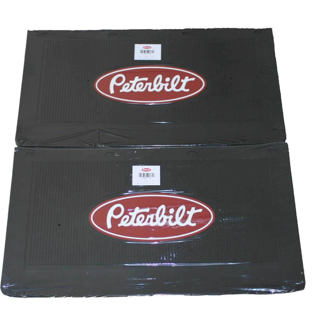 Peterbilt Motors Trucks 24&quot&quot X 14&quot&quot Oem Rubber Black Semi Truck Mud Flaps-Set Of 2