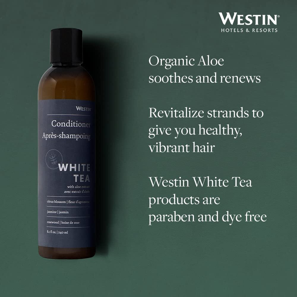 Westin White Tea Aloe Conditioner  8 Ounces - Repairive Conditioner For All Hair Types With Lightweight Formula  Signature White Tea Aloe Scent