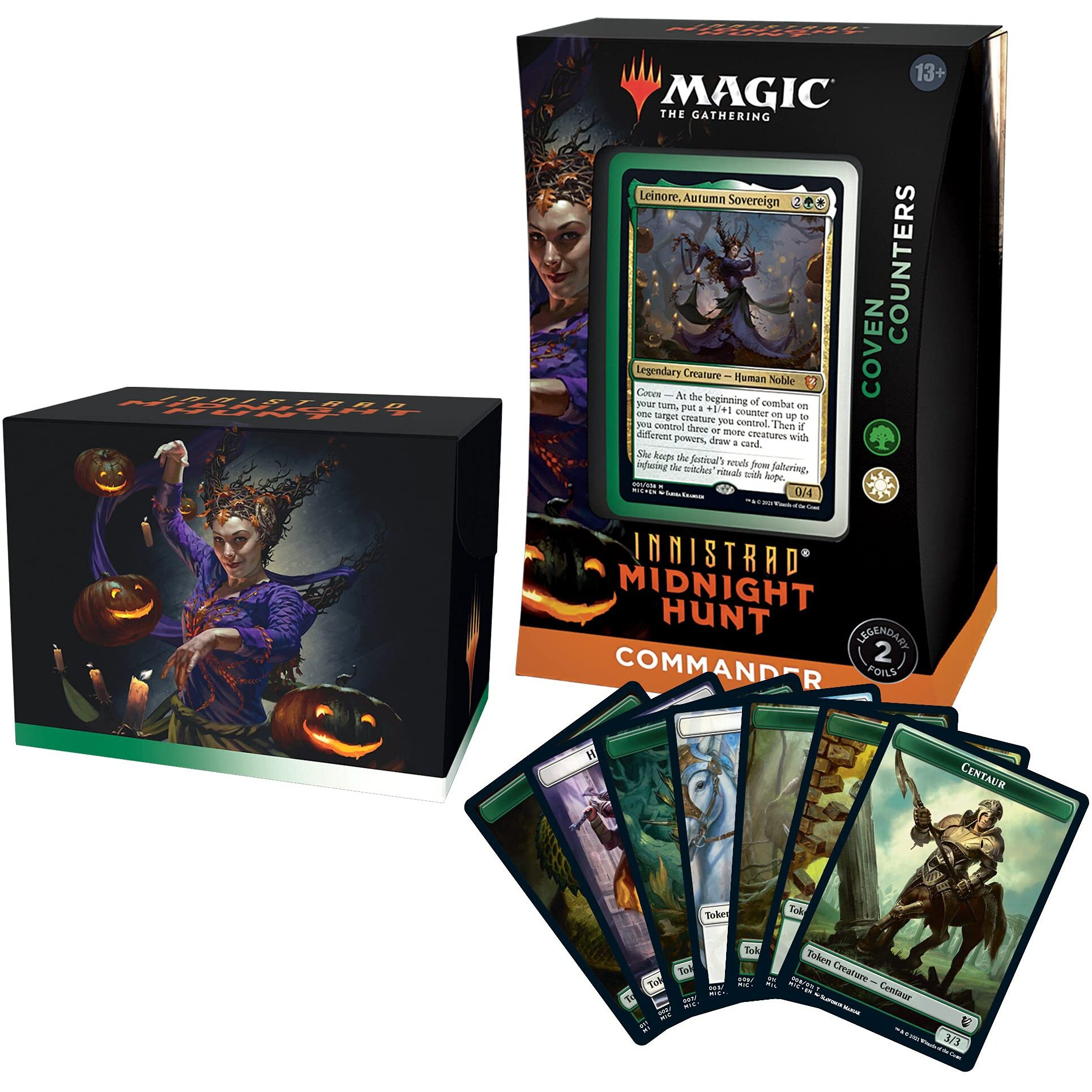 Magic The Gathering Innistrad Midnight Hunt Commander Deck - Coven Counters (Green-White)