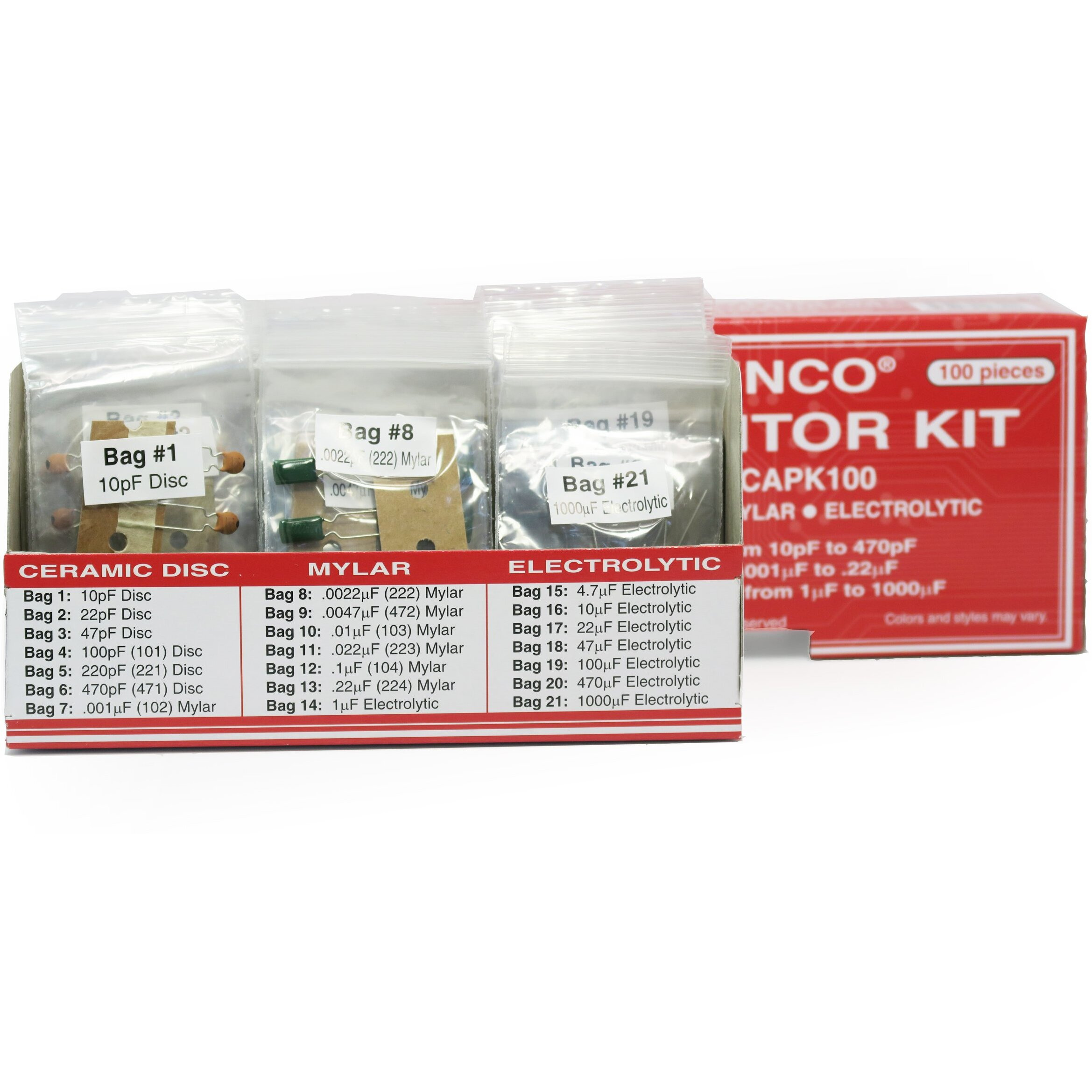 Elenco 100 Capacitor Component Kit - Capk-100
