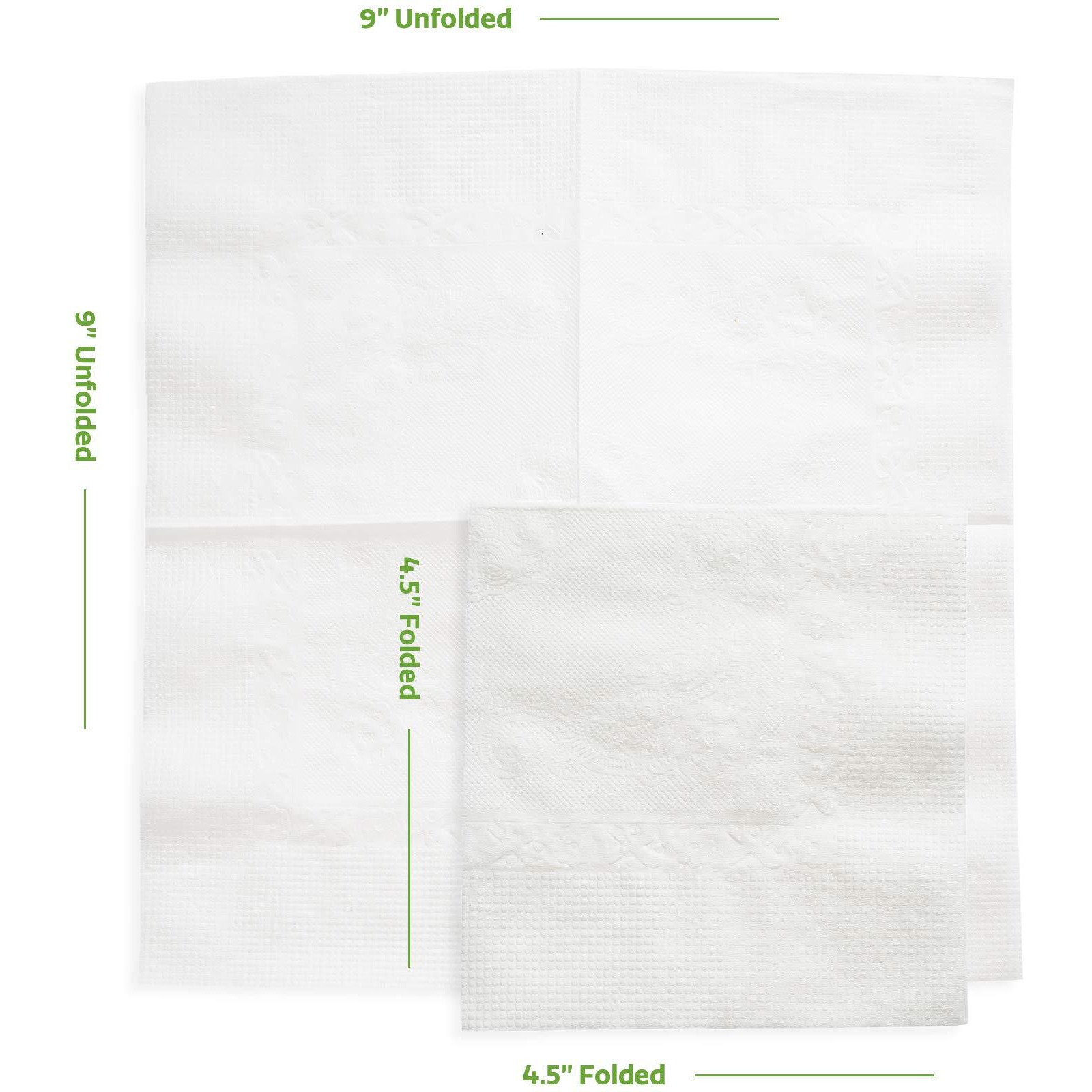 Gusto [500 Count - 4.5 X 4.5 Folded] White Beverage Napkins - 1-Ply Bulk Cocktail Napkins  Restaurant Bar Paper Napkins And Party Napkins - 9X9 Unfolded (Formerly Comfy Package)