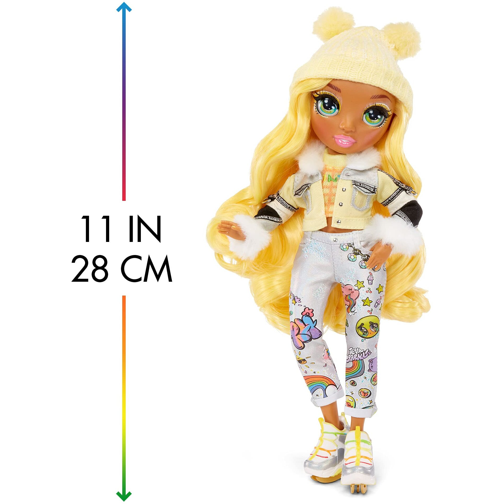 Rainbow High Winter Break Sunny Madison - Yellow Fashion Doll And Playset With 2 Designer Outfits  Pair Of Skis & Accessories