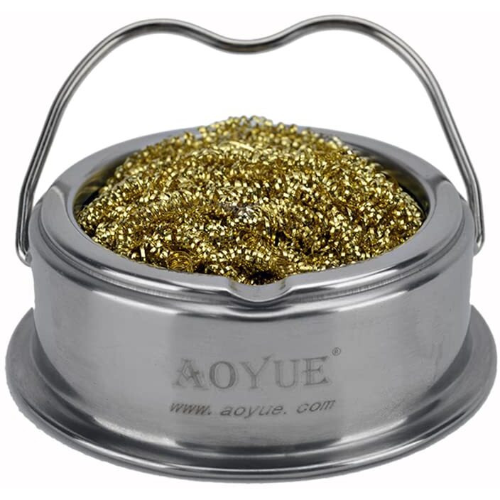 Aoyue Soldering Iron Tip Cleaner With Brass Wire Sponge  No Water Needed (Ty-98)