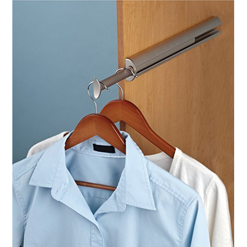 Hafele Synergy Elite 14 1/8"" Valet Closet Rod For Clothes Hangers And Hanging Garment Bags (Polished Chrome Finish)