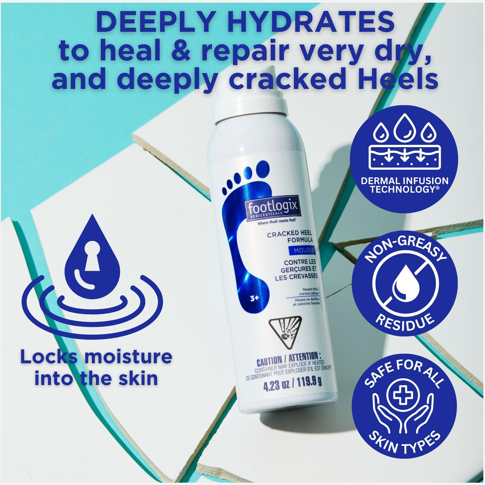 Footlogix Cracked Heel Formula  White 4.23 Ounce