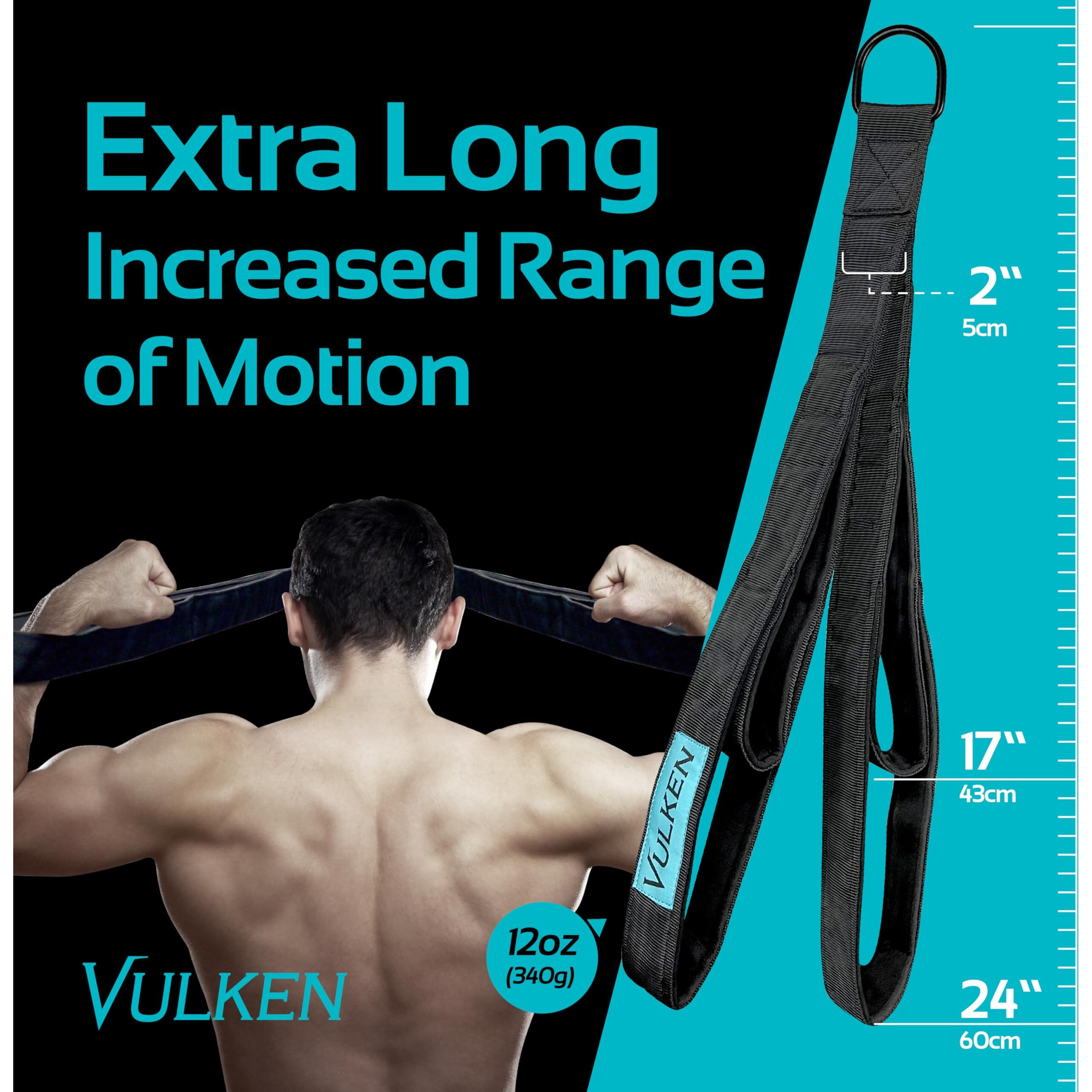 Vulken Tricep Rope Cable Attachment. 24 Inch & 17 Inch Two Lengths Built In One Pull Down Rope. Triceps Extension Straps Gym Equipment. Home Workout Handles For Resistance Bands.