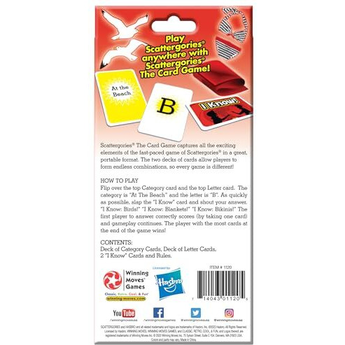 Winning Moves Scattergories The Card Game Games Usa  Fast-Paced Play At Once Card Game Of Categories  For 2 Or More Players  Ages 8+