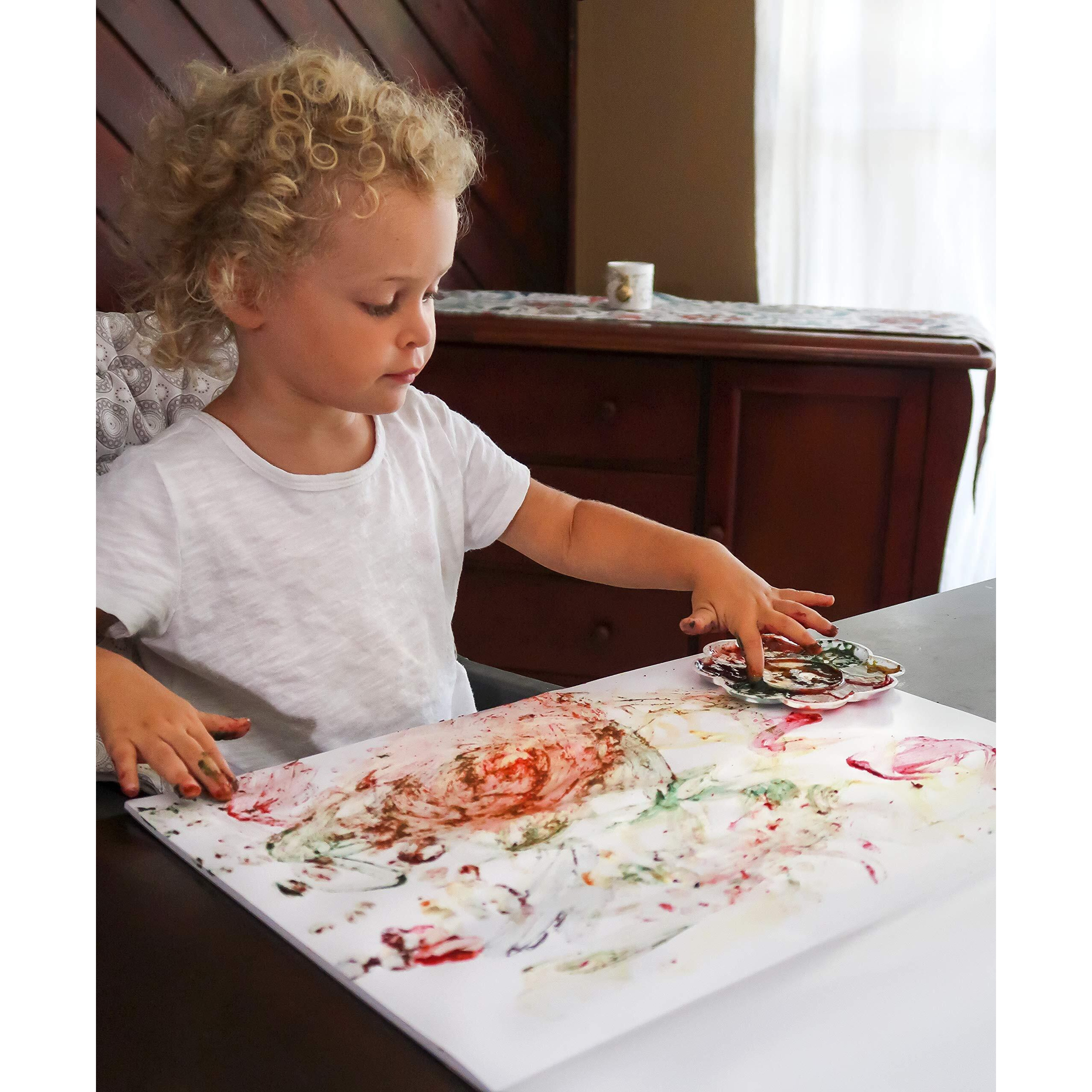 Veggie Baby Vegan Finger Paints For Toddlers  Organic Baby Safe Coloring  Play  Made In Usa (5 Colors)