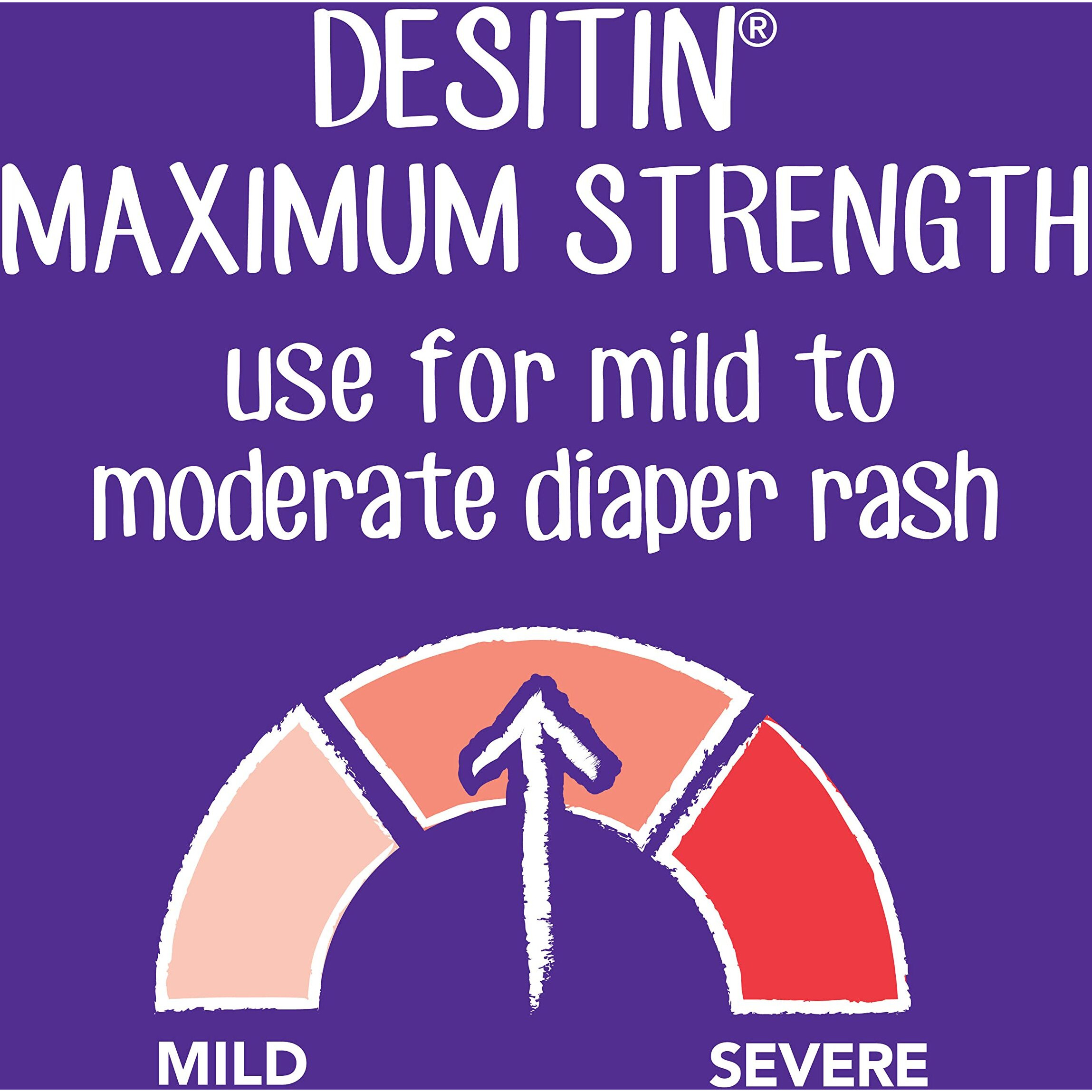 Desitin Maximum Strength Baby Diaper Rash Cream With 40% Zinc Oxide For Treatment  Relief & Prevention  Hypoallergenic  Phthalate- & Paraben-Free Paste  4 Oz