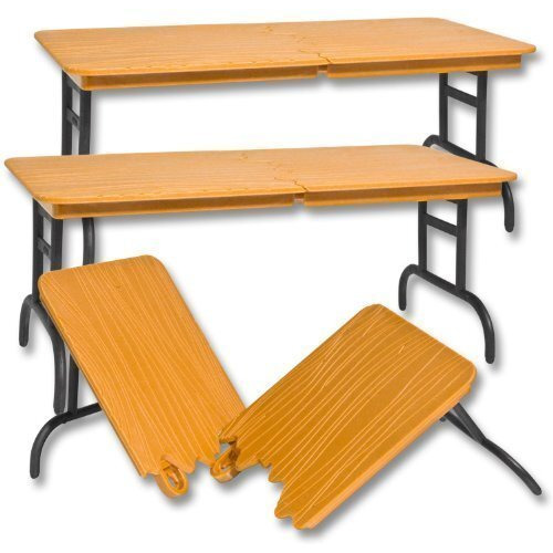 Set Of 3 Brown Breakable Tables For Wrestling Action Figures
