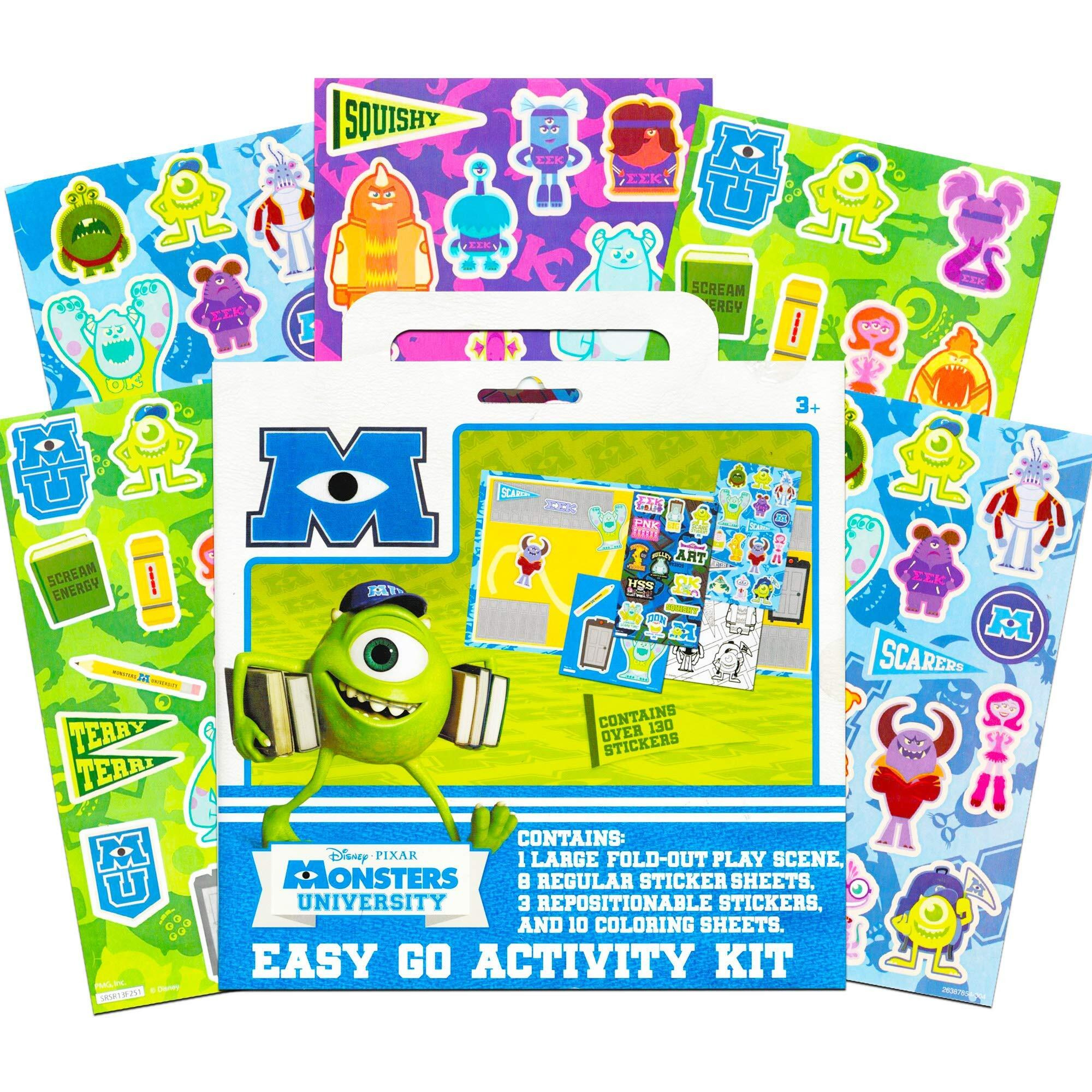 Monsters Inc Stickers Party Favors Activity Set - 150 Monsters Inc Stickers And 50 Temporary Tattoos (Monsters Inc Party Supplies).
