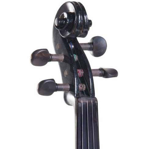 Cecilio 4/4 Cevn-1Bk Solid Wood Electric/Silent Violin With Ebony Fittings In Style 1 - Full Size - Black Metallic