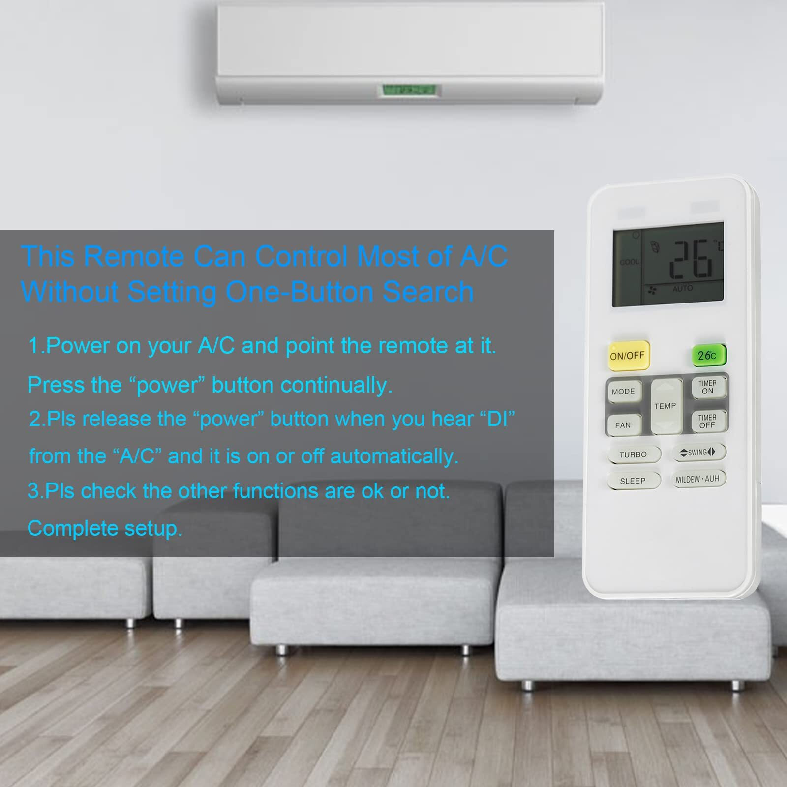 Universal Air Conditioner Remote For Midea Remote Control A/C Air Conditioning For All Model R06/Bgce R06/Bge R51/E R51/Ce R51M/Ce R51D/E R51M/Bge Rg52B/Bge Rg52B/Bgce R11Cg/E R11Hg-E R11Hg/E R09C/Bg