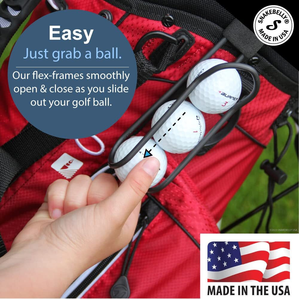 Snakebelly Golf Ball Holder With Quick-Draw Release (3-Ball  Aluminum  1)
