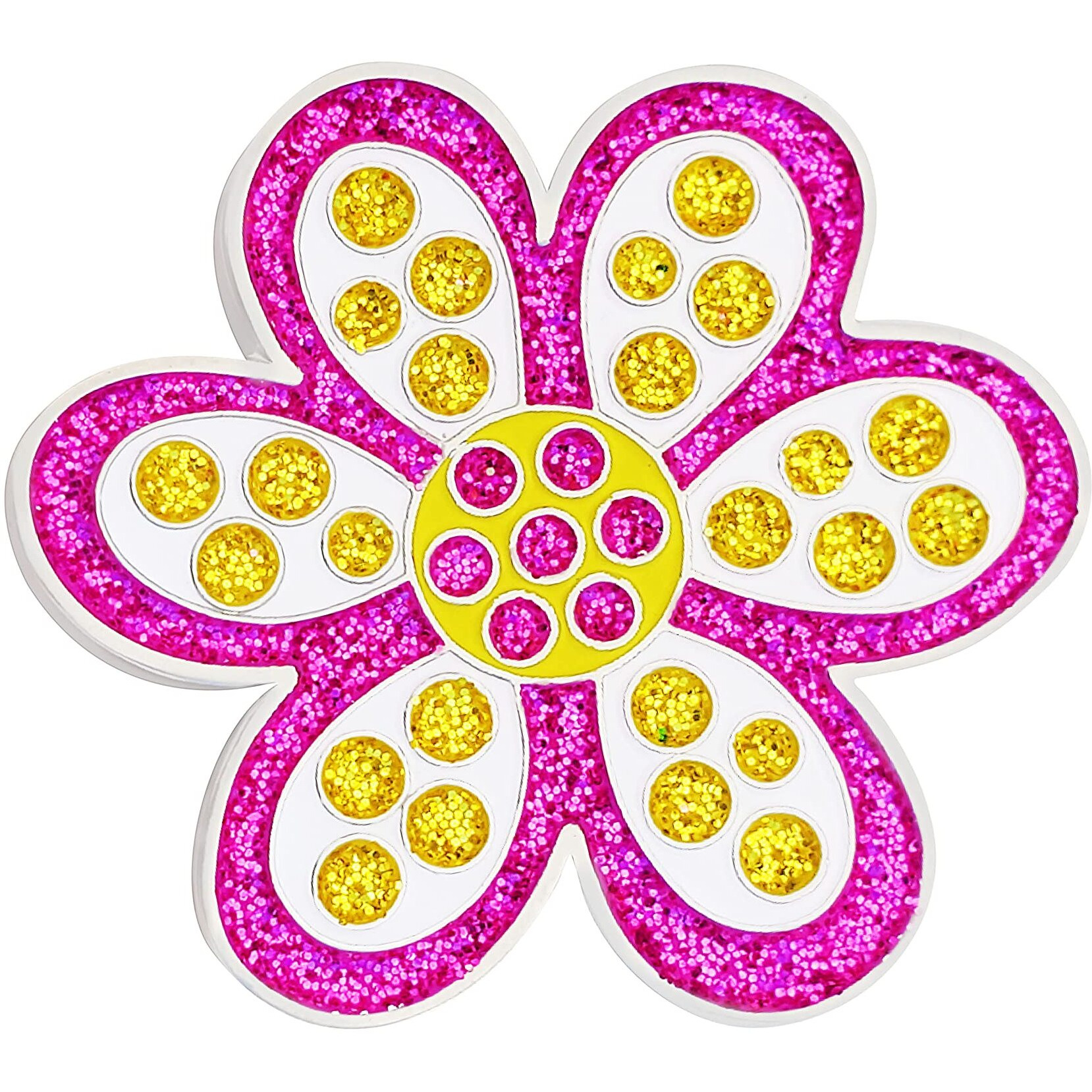 Navika Oopsy Daisy Glitzy Ball Marker With Hat Clip (Purple)