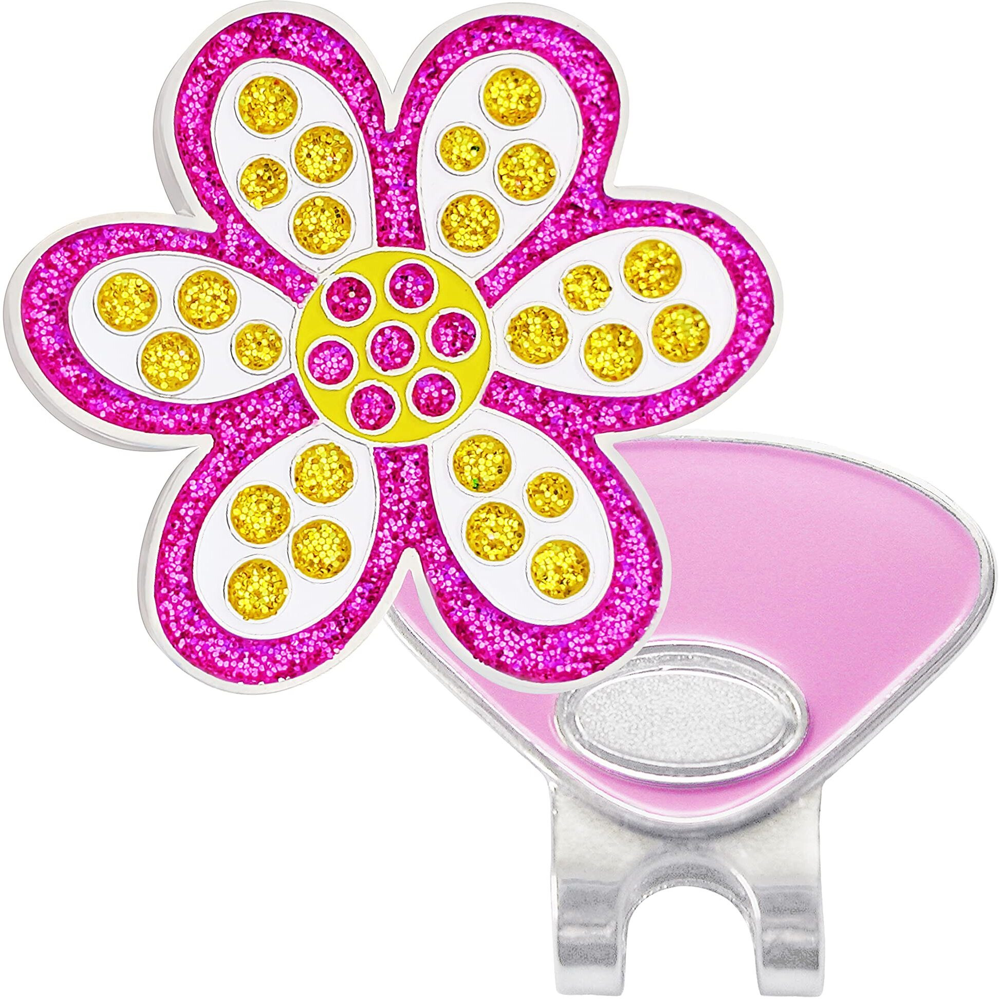 Navika Oopsy Daisy Glitzy Ball Marker With Hat Clip (Purple)