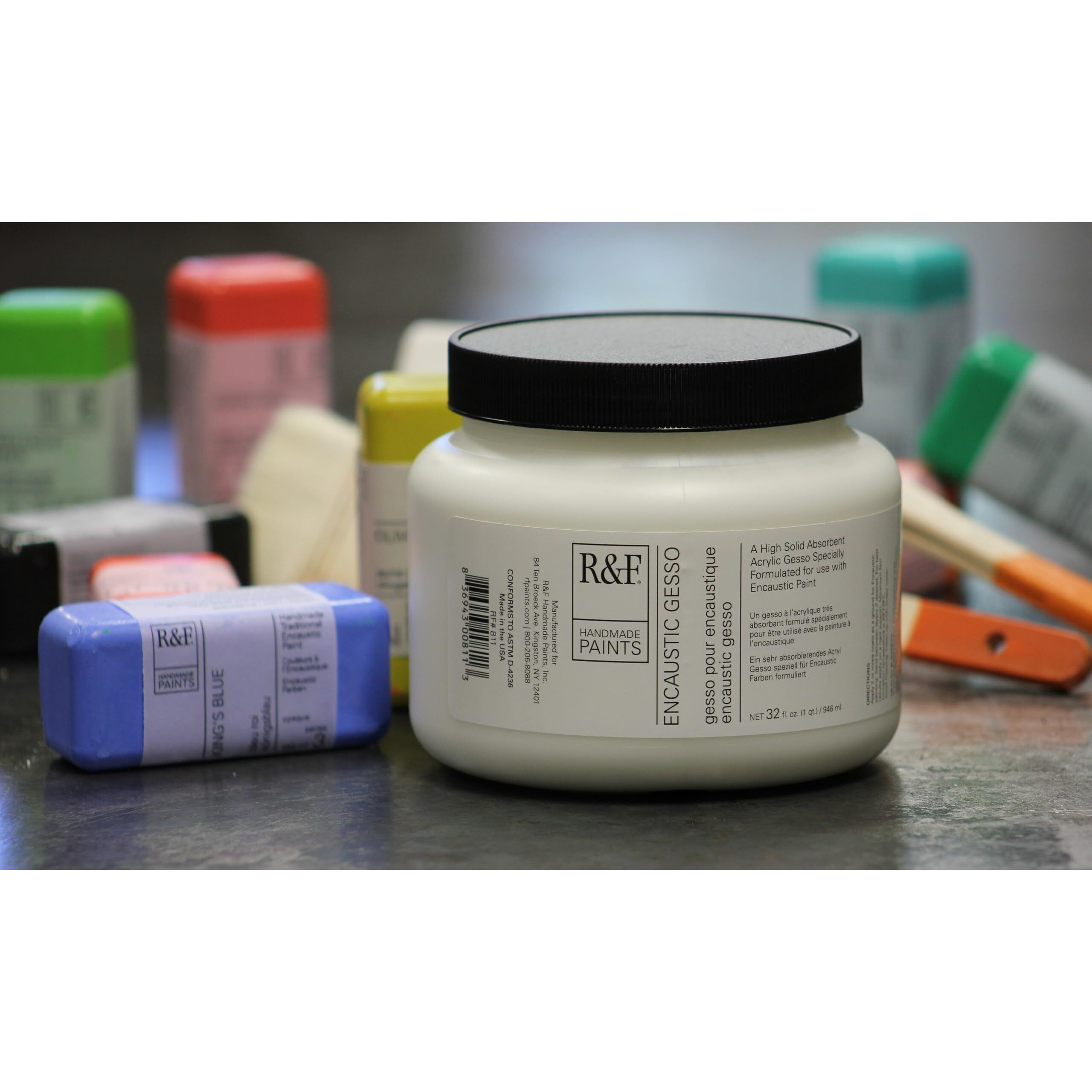 R&F Handmade Paints Encaustic Gesso  Quart