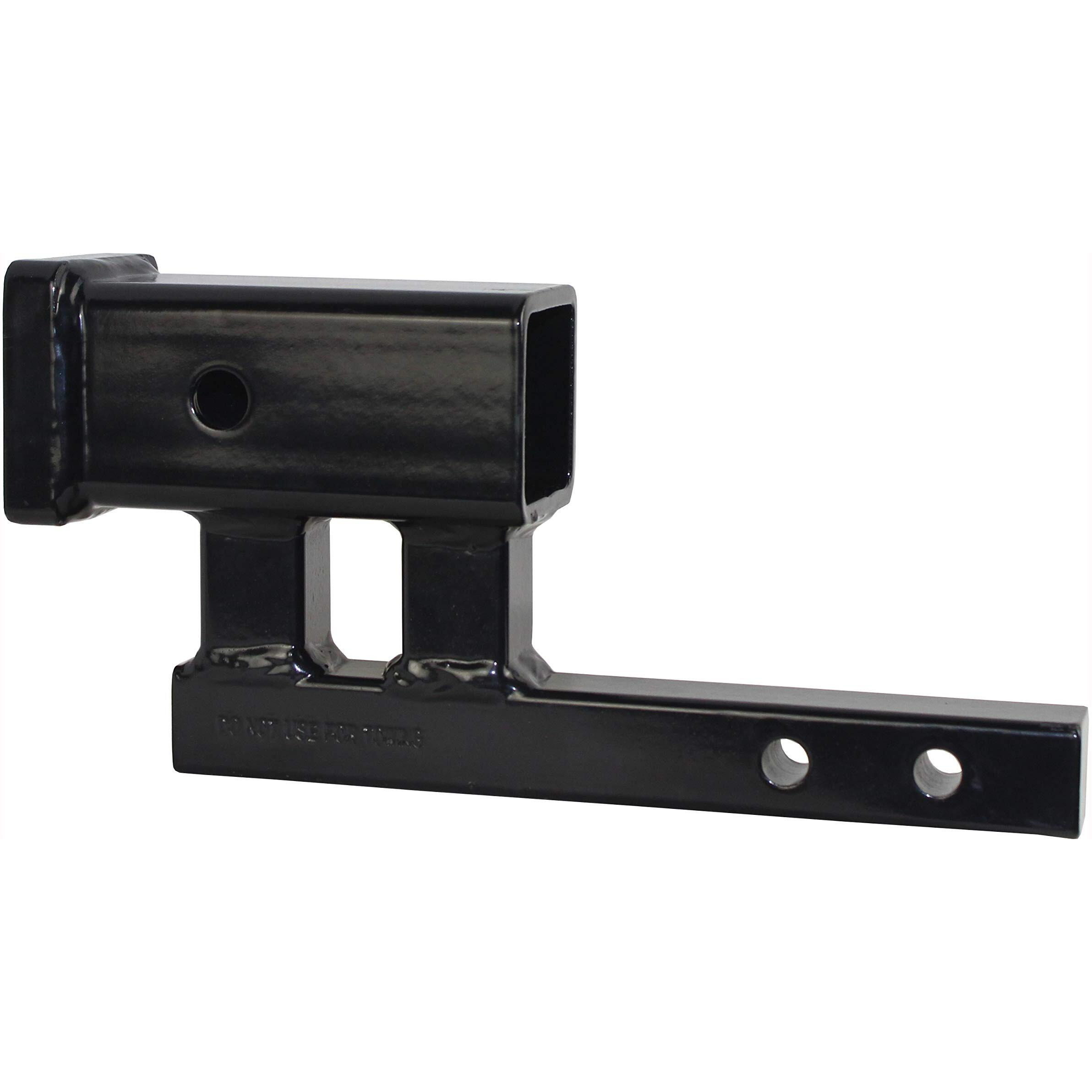 Maxxhaul 80875 Trailer Hitch Extender Adapter  2"" Receiver  4 Inch Rise/Drop  1-1/4 Inch Solid Shank  9"" To 10-1/4"" Extension