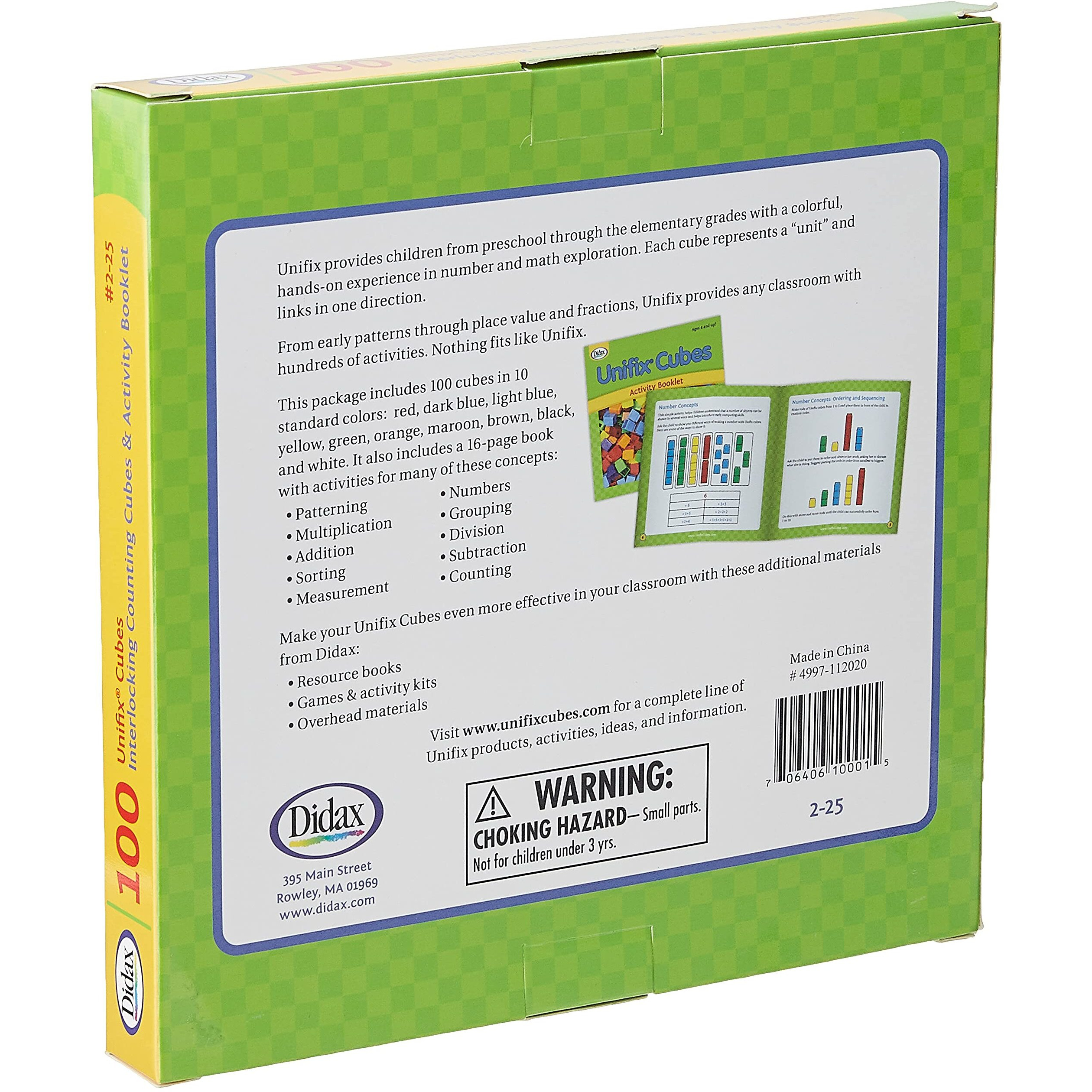 Didax Educational Resources Unifix Cubes Set (100 Pack)