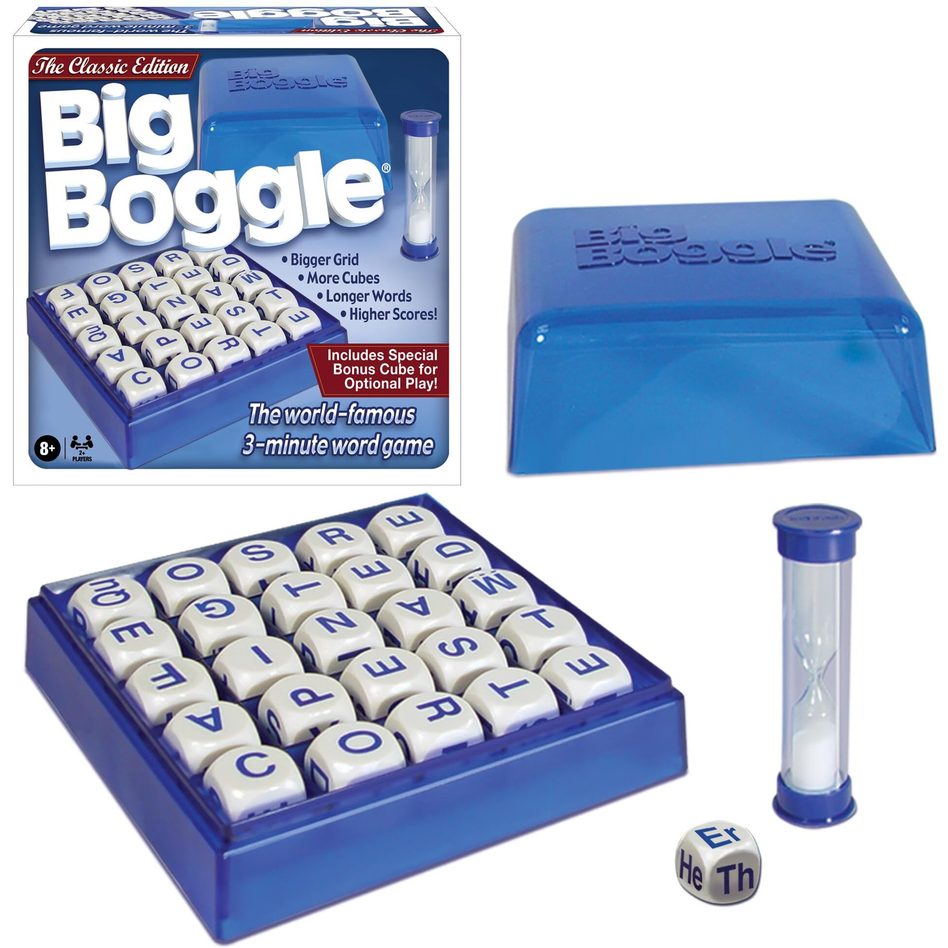 Big Boggle With 5X5 Grid And 25 Letter Cubes By Winning Moves Games Usa  Thought Provoking Word Game Bigger Than The Original  For 2 Or More Players  Ages 8+ (1147)