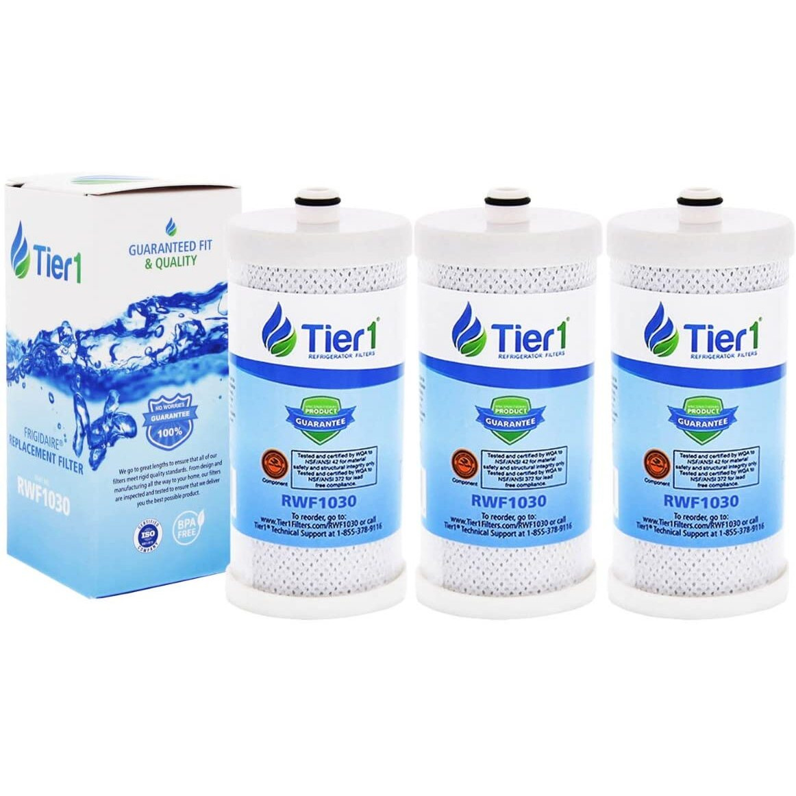 Tier1 Wf1Cb Refrigerator Water Filter 3-Pk | Replacement For Frigidaire Puresource Wfcb  Rg100  Wf284  Ngrg-2000  Kenmore 469906  469910  9910  Fridge Filter