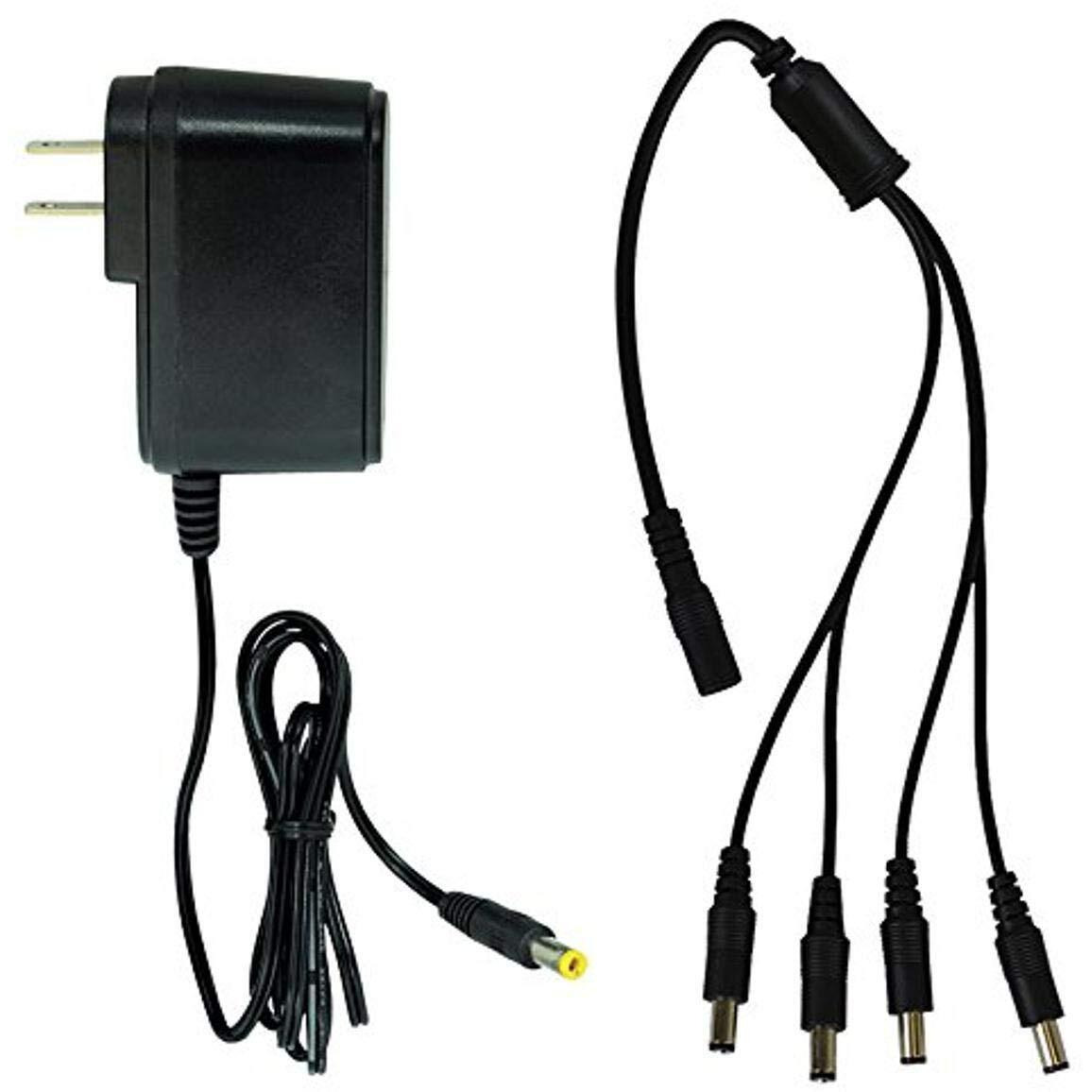 Night Owl Security Spf-Camp-2A Camera Adapter With 4-Way Power Splitter  Black