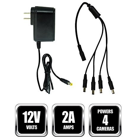 Night Owl Security Spf-Camp-2A Camera Adapter With 4-Way Power Splitter  Black