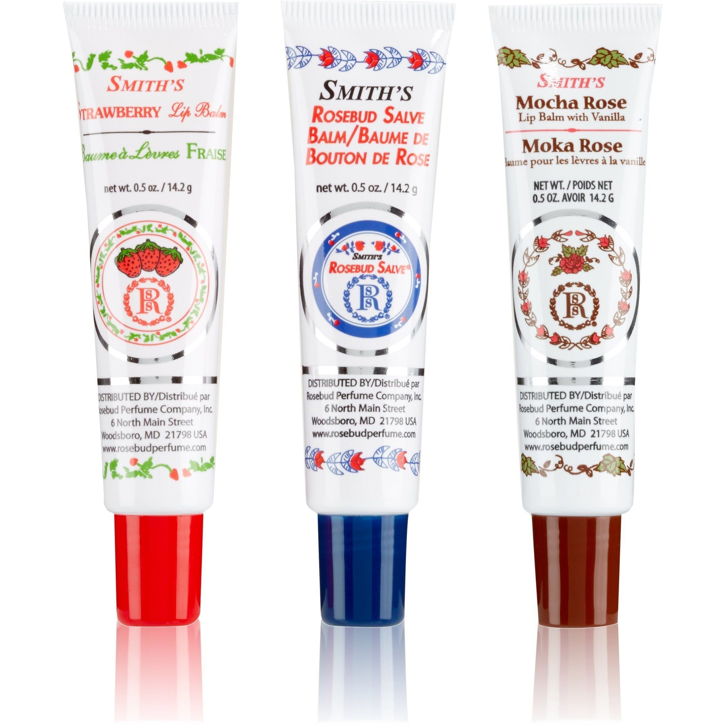 Rosebud Medley Of Lip Balm Tubes  0.5 Ounce  2.4 Count