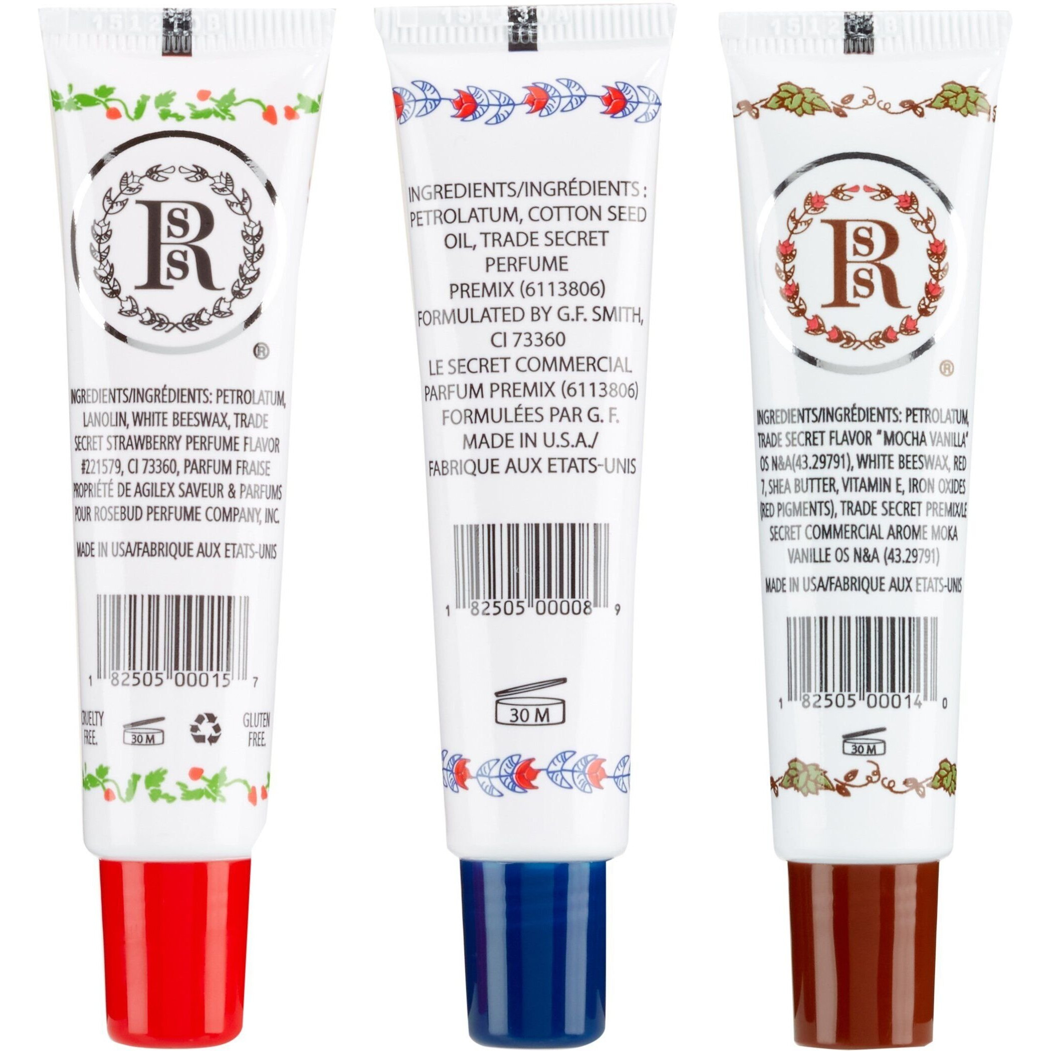 Rosebud Medley Of Lip Balm Tubes  0.5 Ounce  2.4 Count