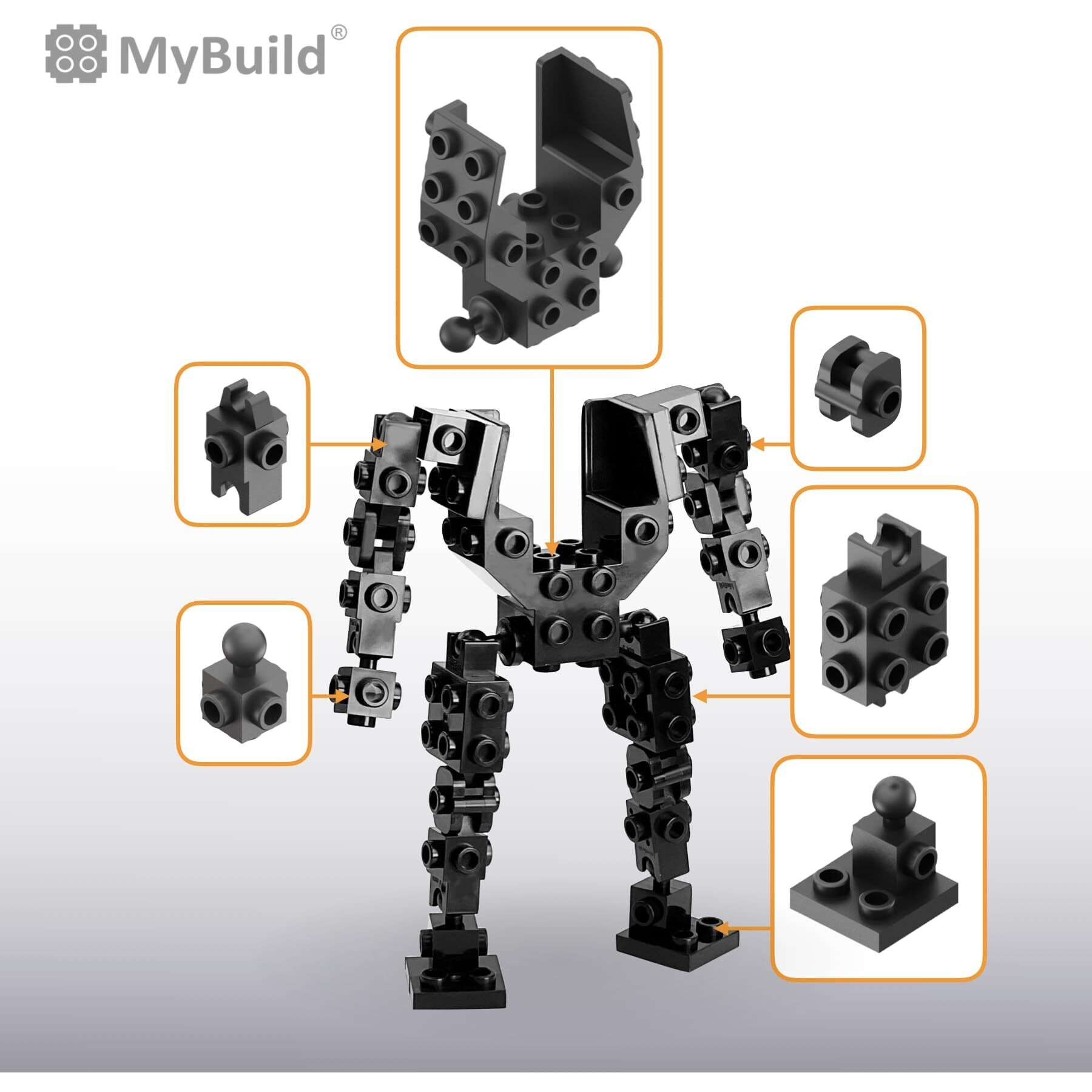 Mybuild Mecha Frame Pack Mf5 - Build And Customize Your Own Mech With Ease  Recommended For Aged 10+
