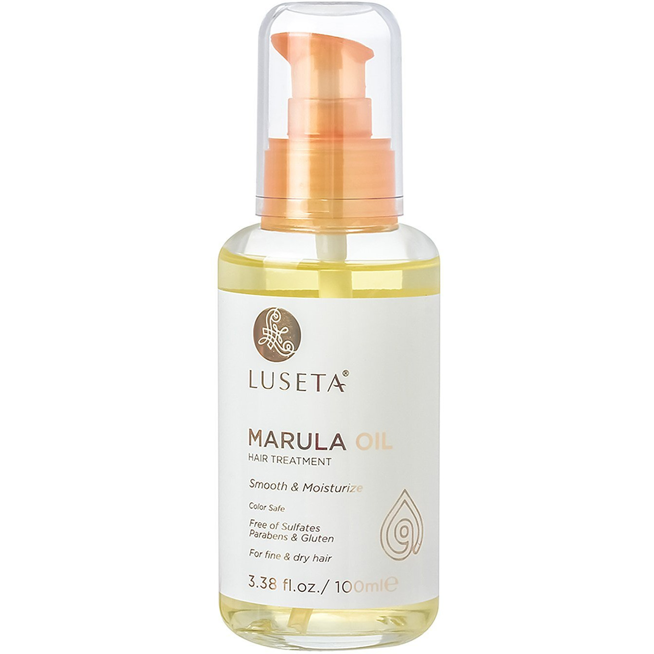 Luseta Marula Oil Hair Treatment For Fine & Dry Hair Serum Smoothing Hair Adding Shine And Nourishing Scalp 3.38Oz