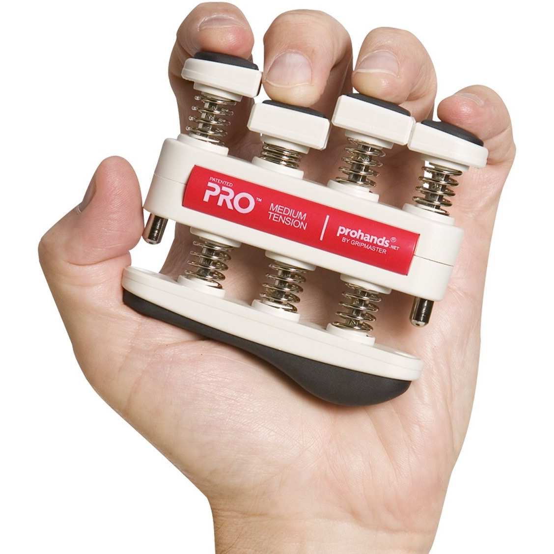 Prohands Pro Hand Exerciser  Finger Exerciser (Hand Grip Strengthener)  Spring-Loaded  Finger-Piston System  Isolate And Exercise Each Finger  (7 Lb Medium Tension  Red-Pro)