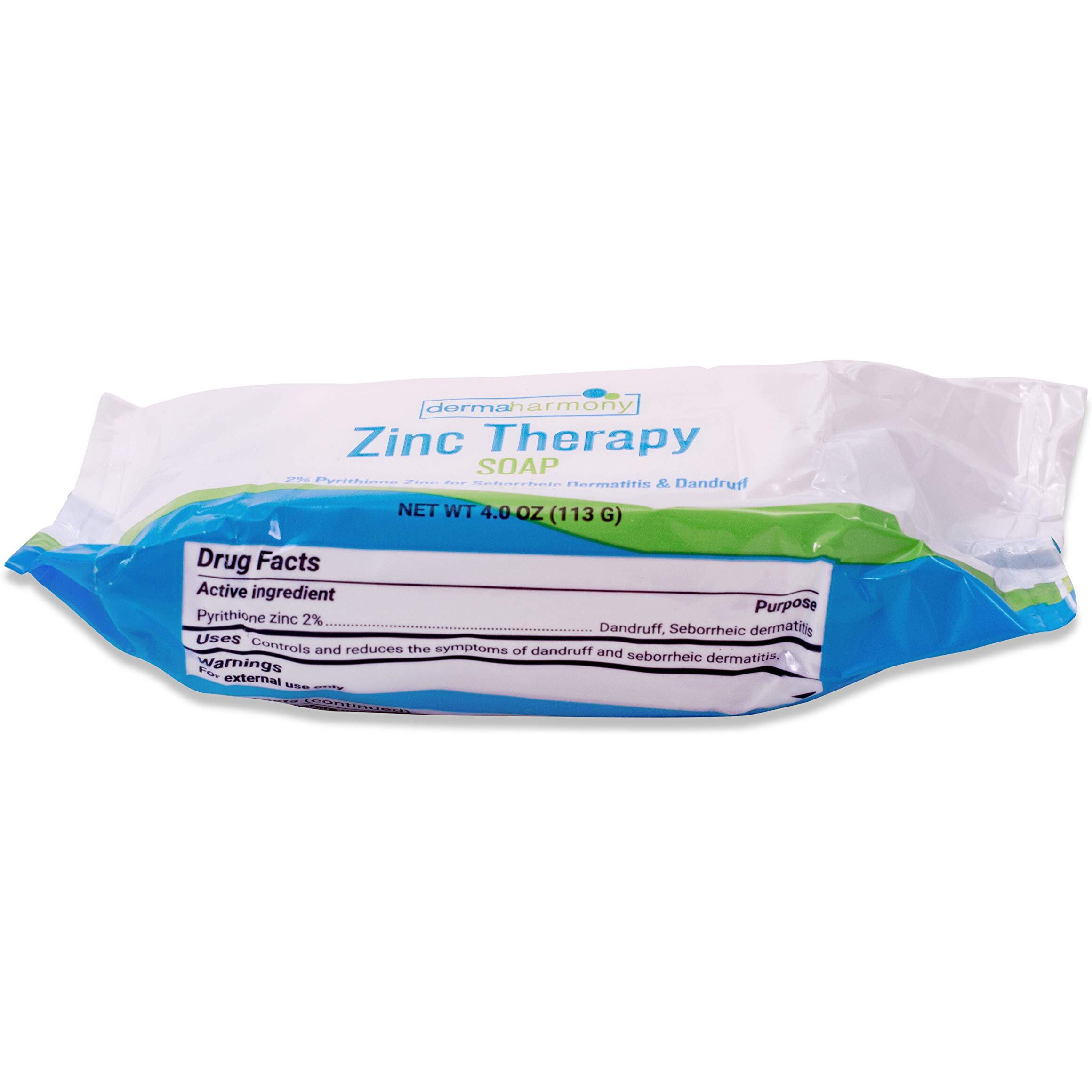 Dermaharmony 2% Pyrithione Zinc (Znp) Bar Soap 4 Oz - Crafted For Those With Skin Conditions - Seborrheic Dermatitis  Dandruff  Psoriasis  Eczema  Etc.