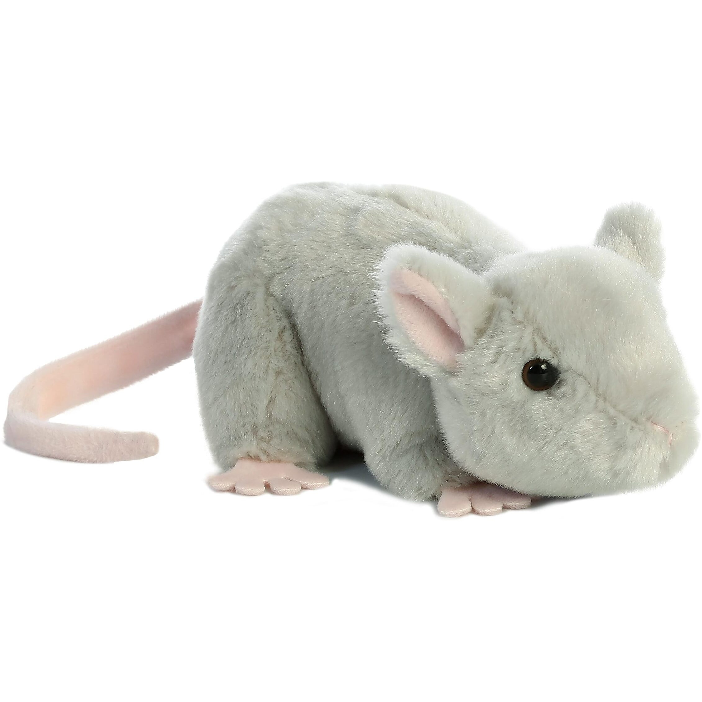 Aurora Adorable Mini Flopsie Mouse Stuffed Animal - Playful Ease - Timeless Companions - Gray 8 Inches