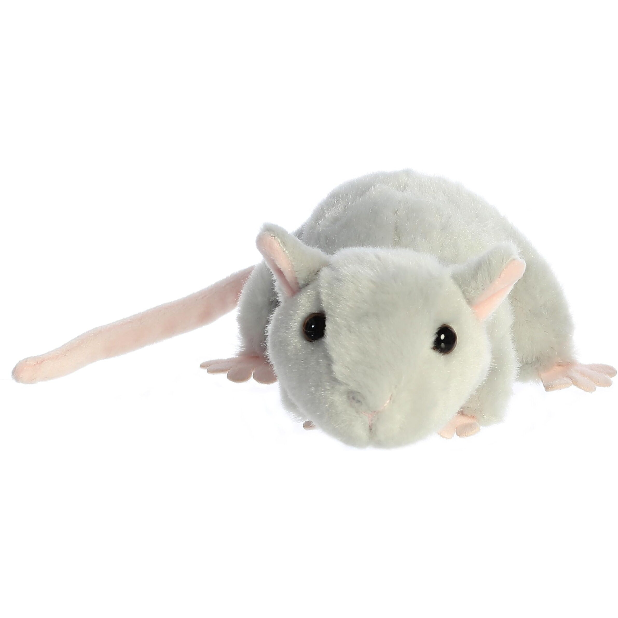 Aurora Adorable Mini Flopsie Mouse Stuffed Animal - Playful Ease - Timeless Companions - Gray 8 Inches