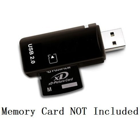 Etech Usb2.0 Black Color High Speed Xd Memory Card Reader Supports Olympus And Fuji Xd Picture Card 1Gb 2Gb